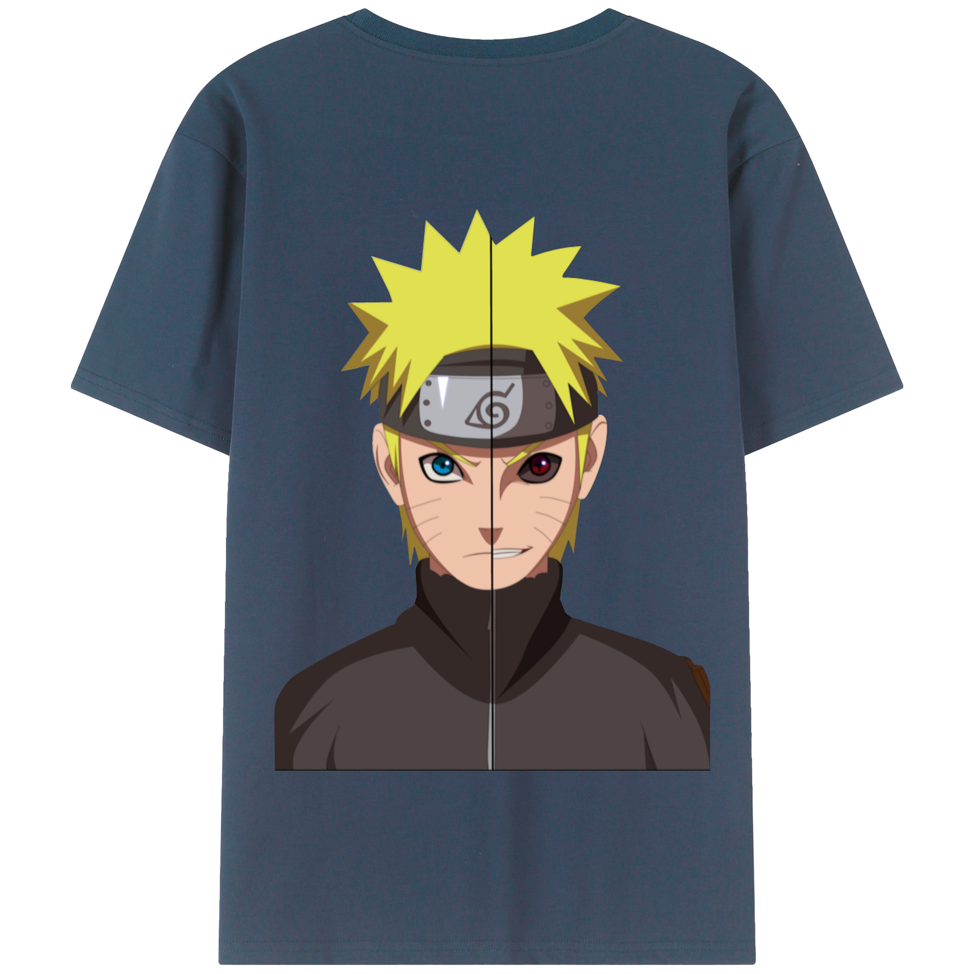 （画像用） NARUTO -ナルト- うずまき ナルト Uzumaki Naruto 綿100％半袖Tシャツ（背面プリント）