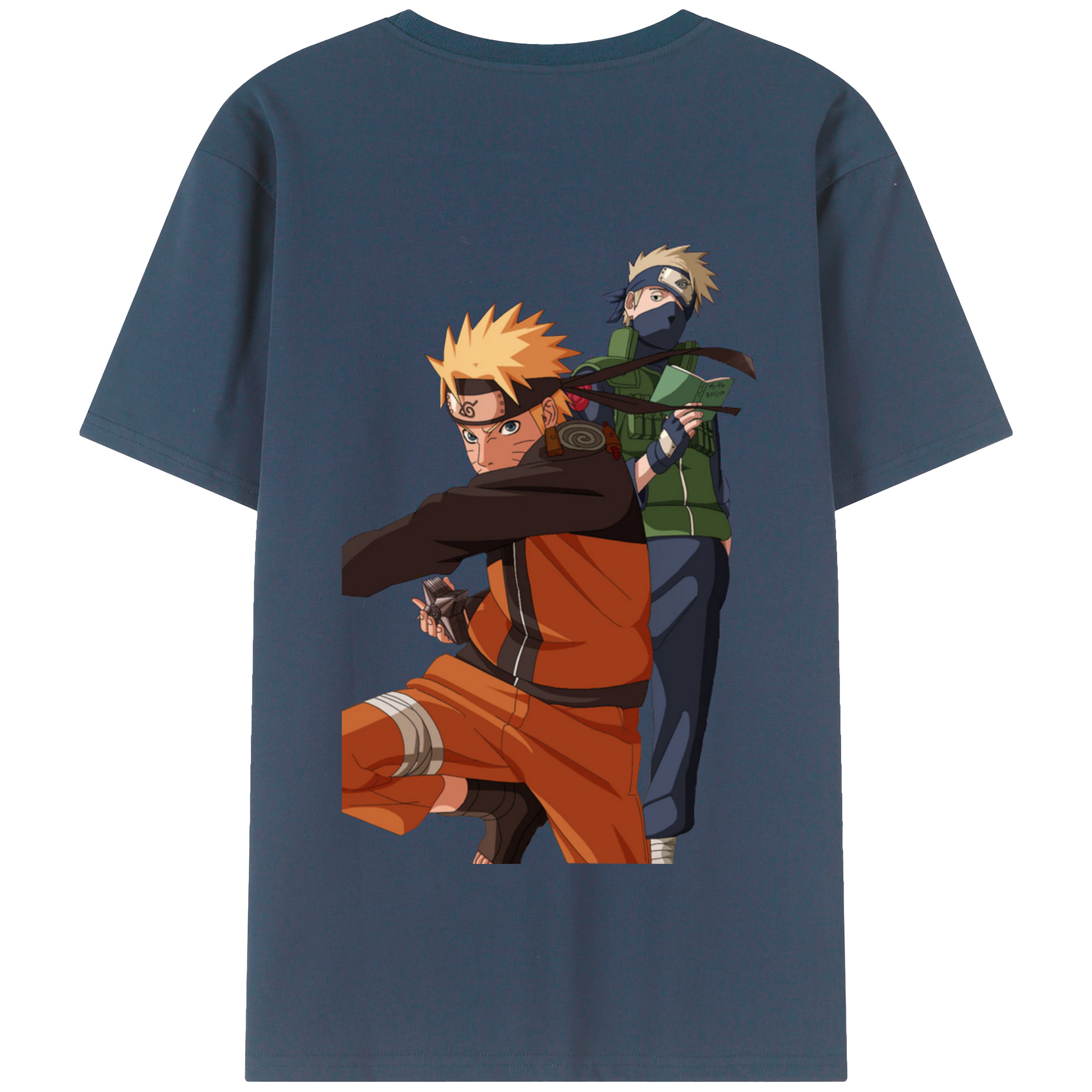 （画像用） NARUTO -ナルト- うずまき ナルト Uzumaki Naruto 綿100％半袖Tシャツ（背面プリント）