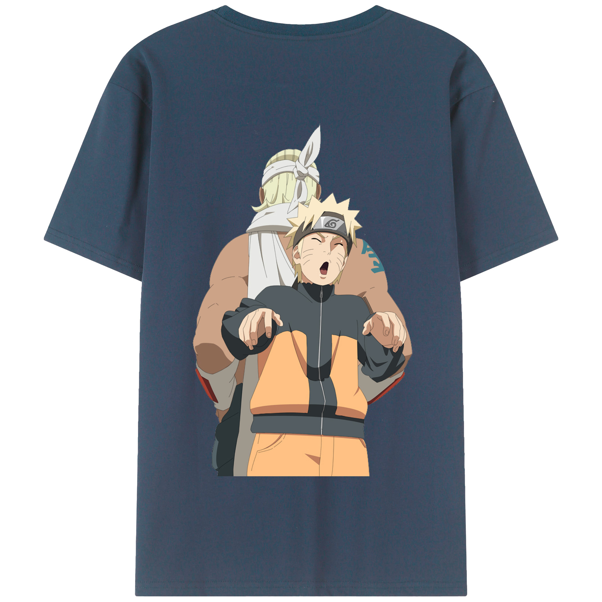 （画像用） NARUTO -ナルト- うずまき ナルト Uzumaki Naruto 綿100％半袖Tシャツ（背面プリント）