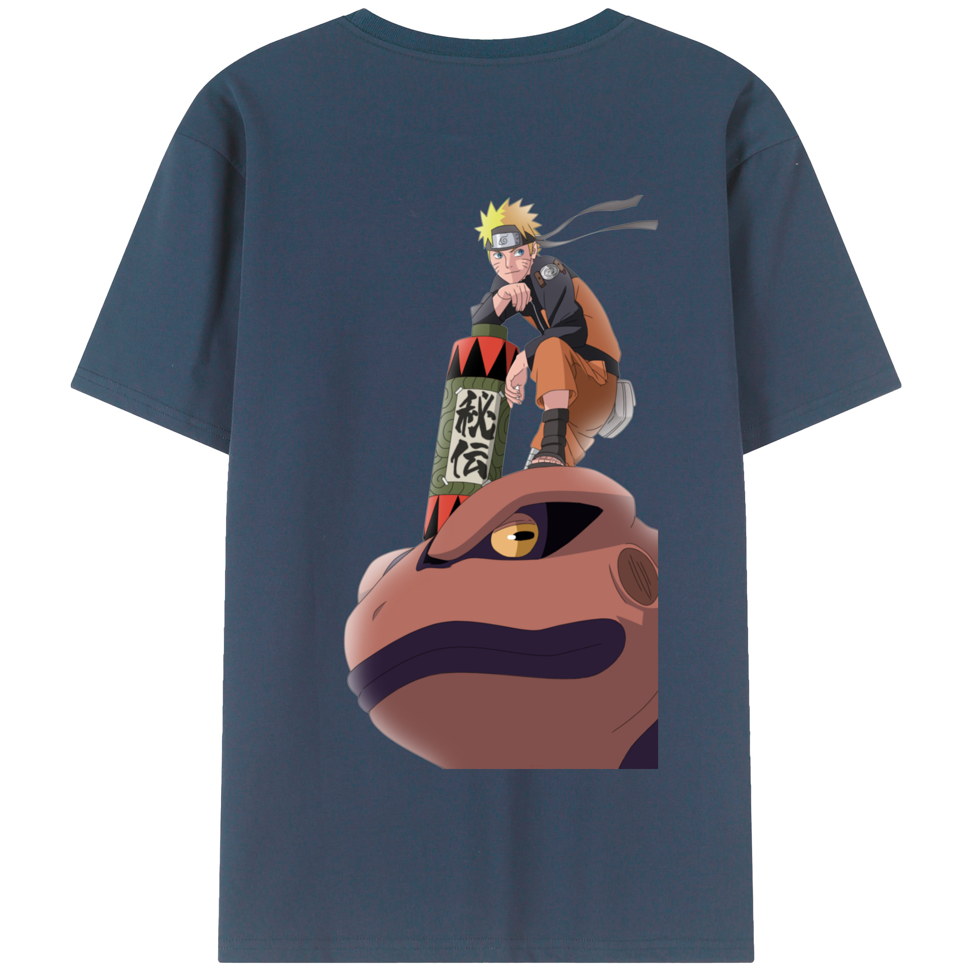 （画像用） NARUTO -ナルト- うずまき ナルト Uzumaki Naruto 綿100％半袖Tシャツ（背面プリント）