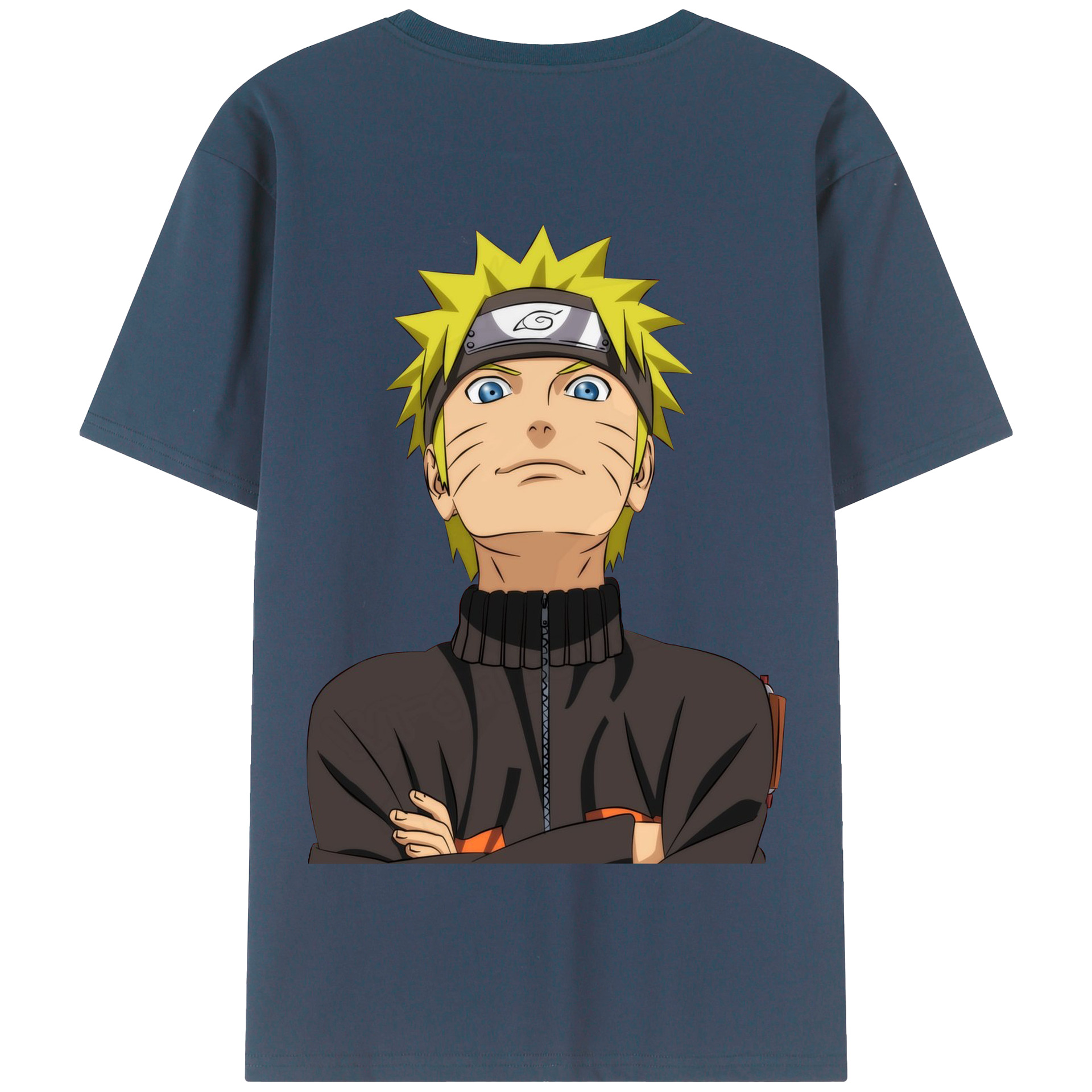 （画像用） NARUTO -ナルト- うずまき ナルト Uzumaki Naruto 綿100％半袖Tシャツ（背面プリント）