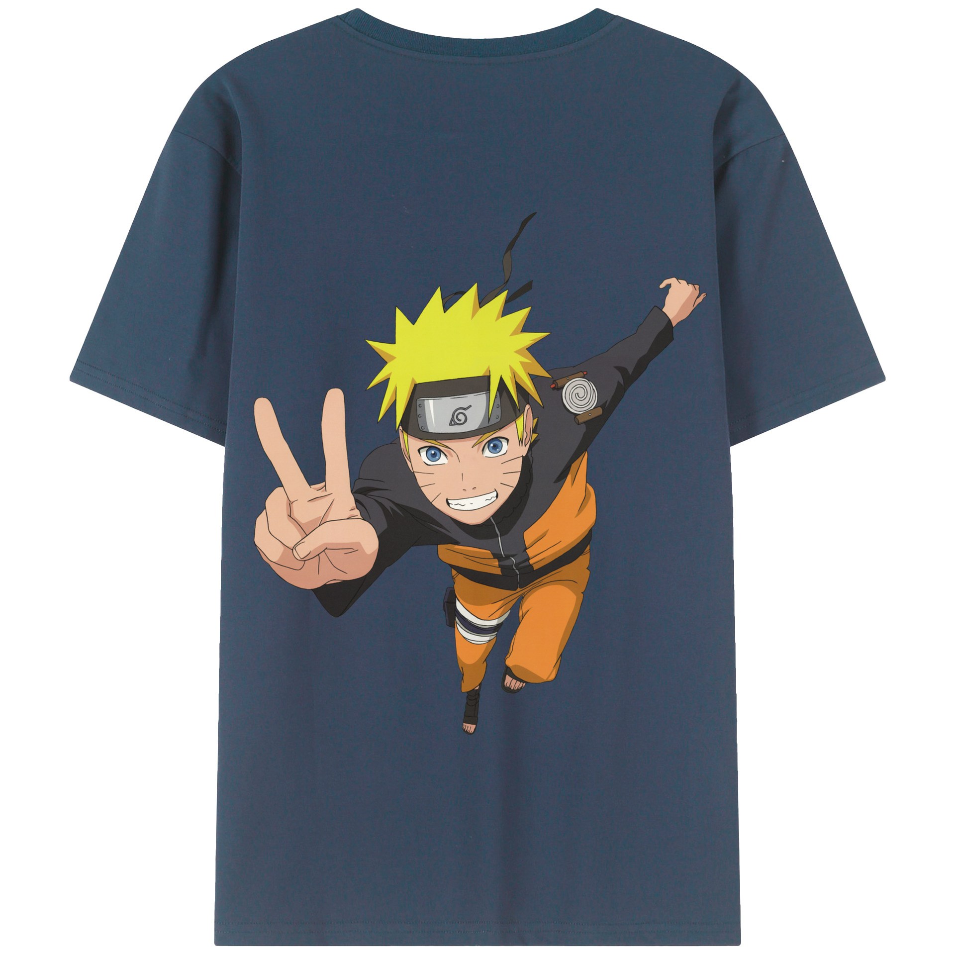 （画像用） NARUTO -ナルト- うずまき ナルト Uzumaki Naruto 綿100％半袖Tシャツ（背面プリント）
