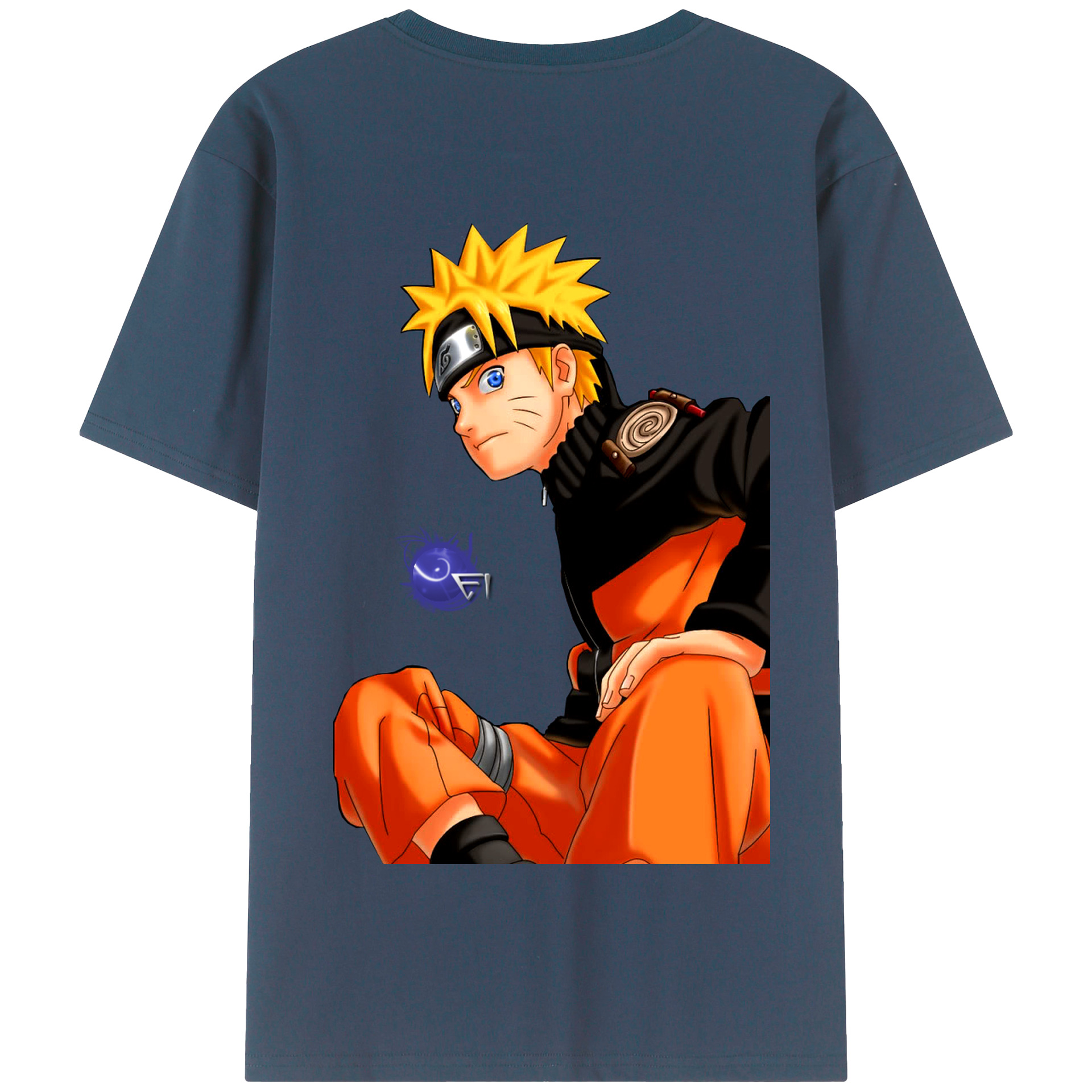 （画像用） NARUTO -ナルト- うずまき ナルト Uzumaki Naruto 綿100％半袖Tシャツ（背面プリント）