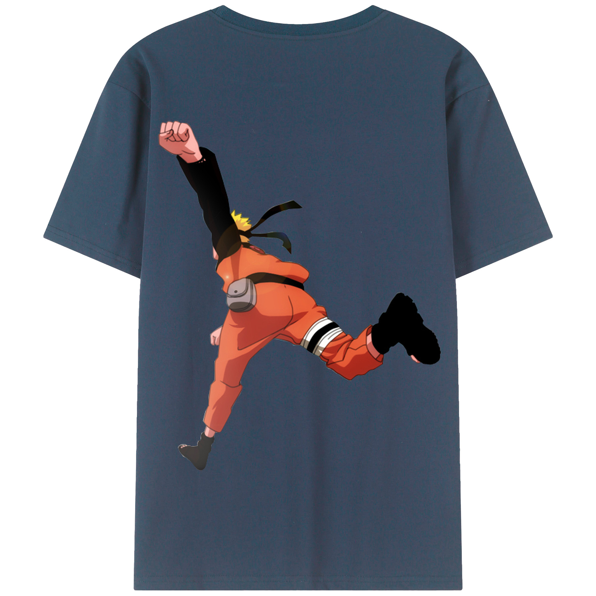 （画像用） NARUTO -ナルト- うずまき ナルト Uzumaki Naruto 綿100％半袖Tシャツ（背面プリント）