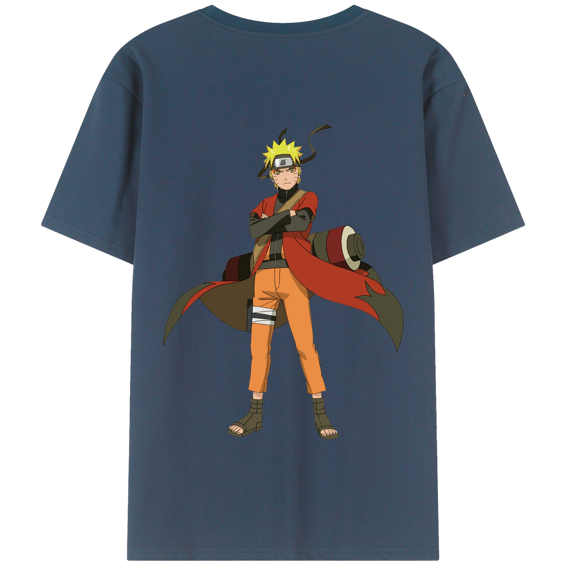（画像用） NARUTO -ナルト- うずまき ナルト Uzumaki Naruto 綿100％半袖Tシャツ（背面プリント）