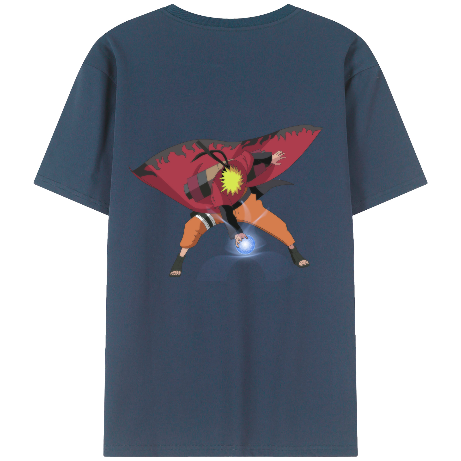 （画像用） NARUTO -ナルト- うずまき ナルト Uzumaki Naruto 綿100％半袖Tシャツ（背面プリント）