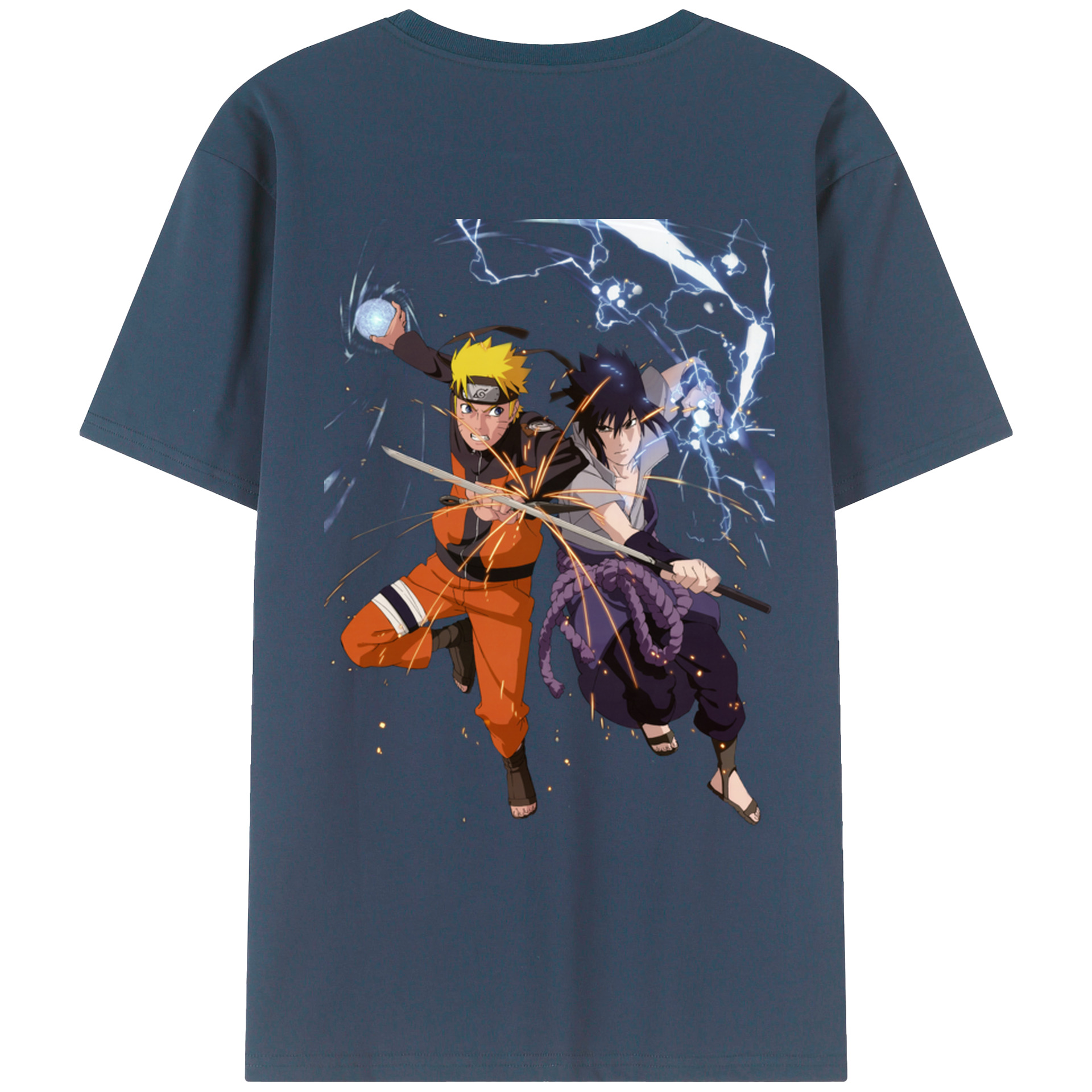 （画像用） NARUTO -ナルト- うずまき ナルト Uzumaki Naruto 綿100％半袖Tシャツ（背面プリント）