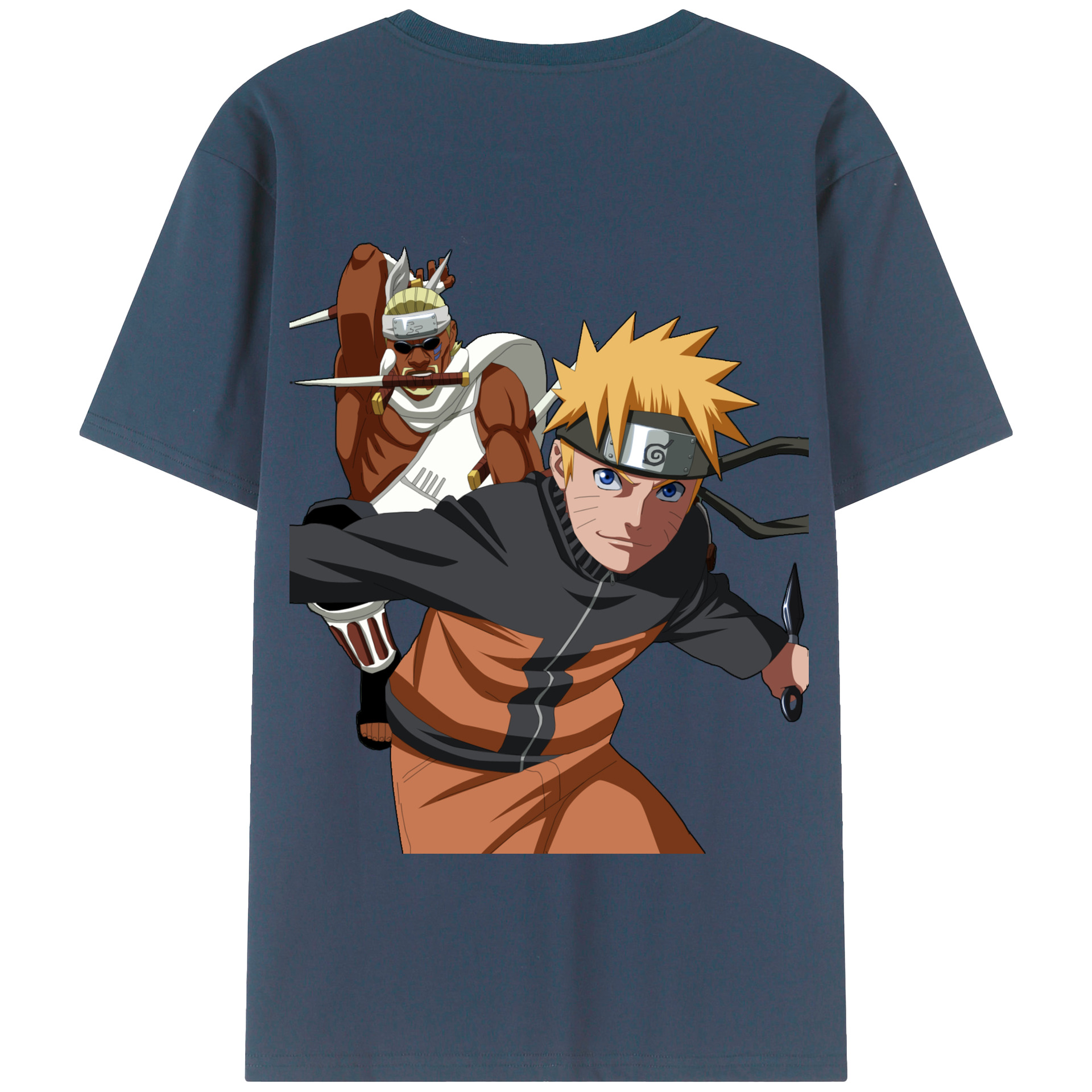 （画像用） NARUTO -ナルト- うずまき ナルト Uzumaki Naruto 綿100％半袖Tシャツ（背面プリント）