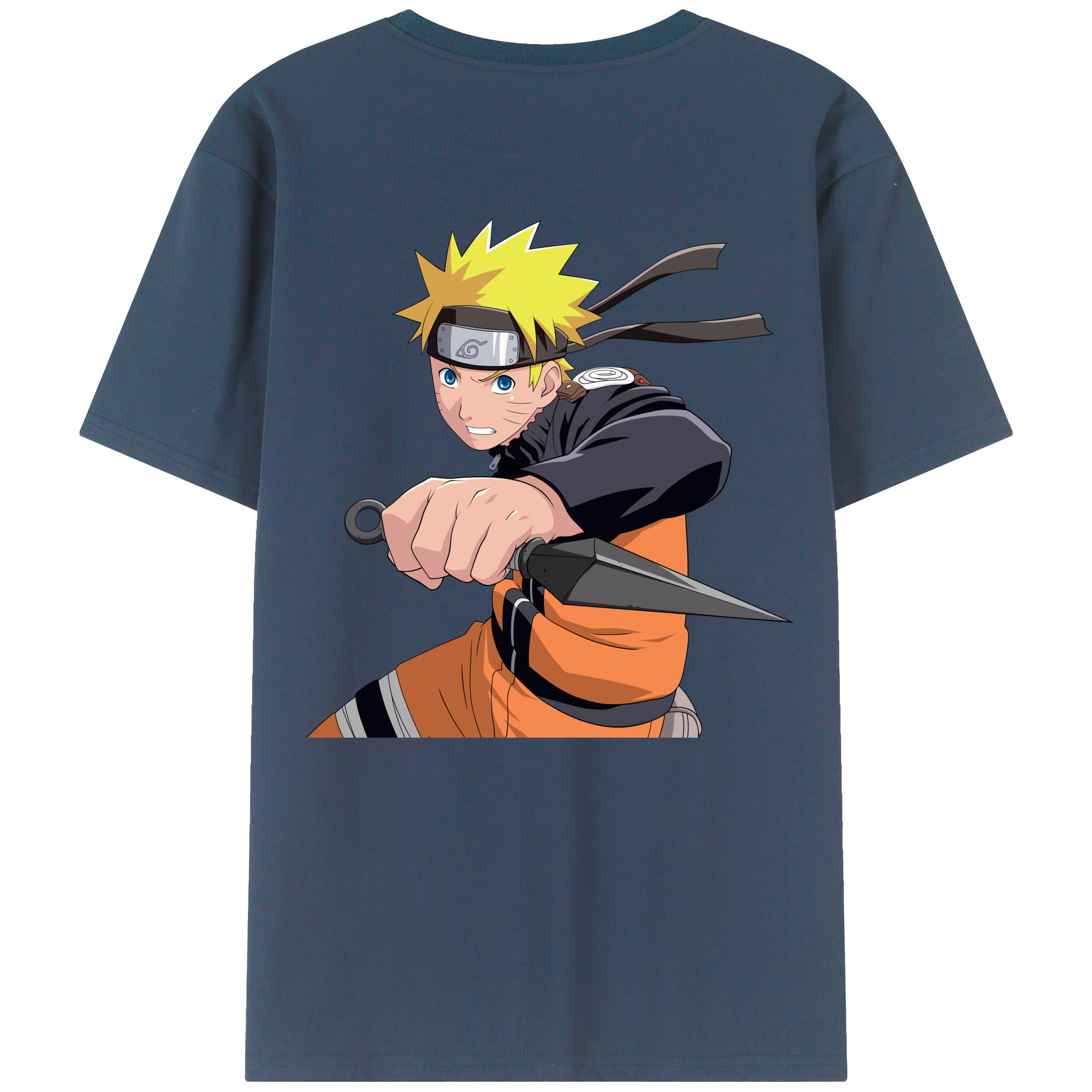 （画像用） NARUTO -ナルト- うずまき ナルト Uzumaki Naruto 綿100％半袖Tシャツ（背面プリント）