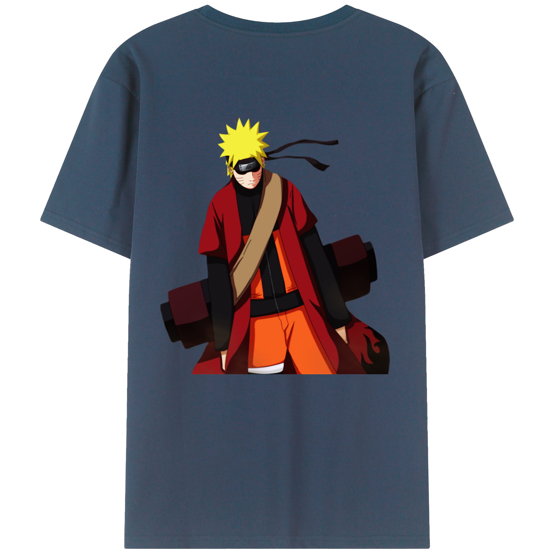（画像用） NARUTO -ナルト- うずまき ナルト Uzumaki Naruto 綿100％半袖Tシャツ（背面プリント）
