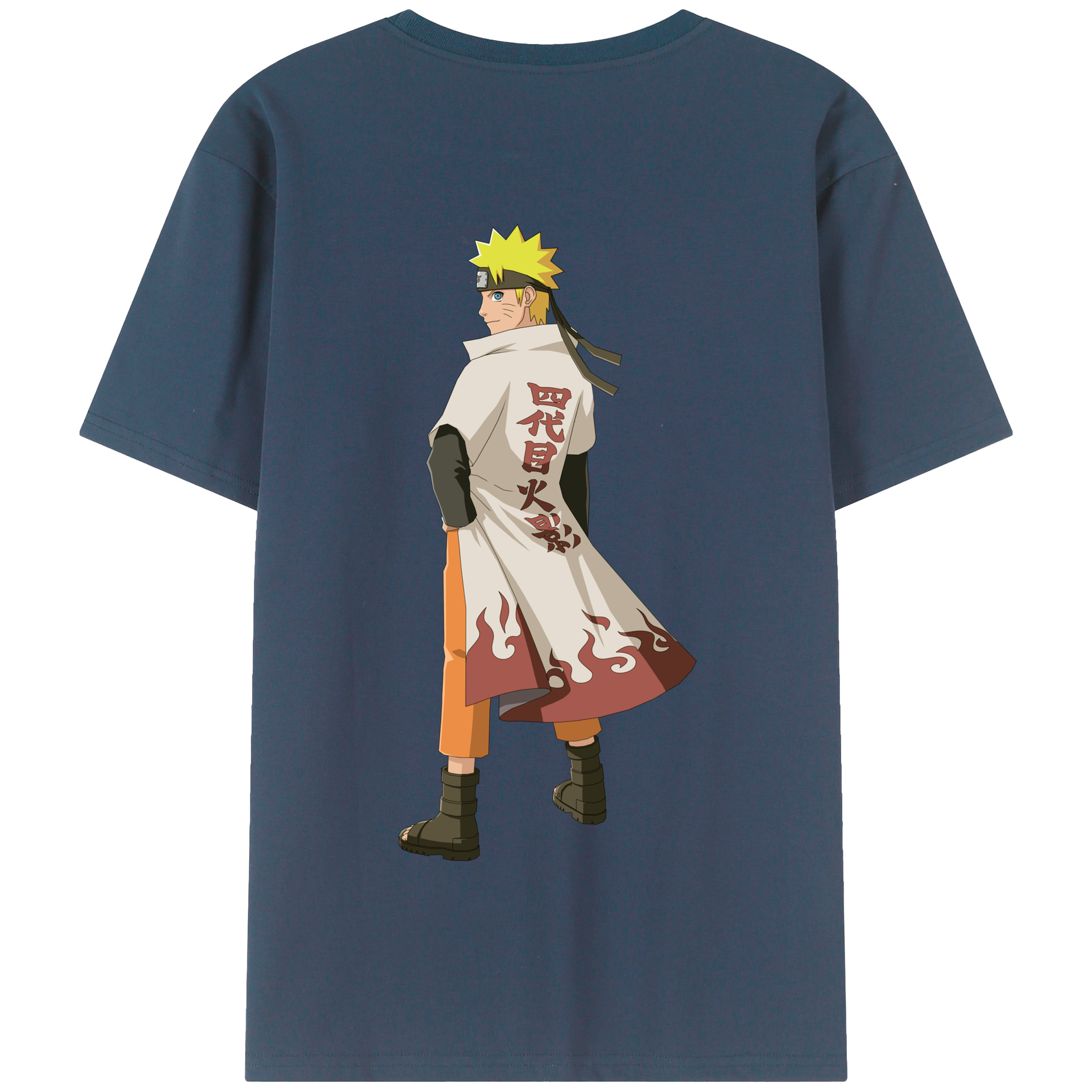 （画像用） NARUTO -ナルト- うずまき ナルト Uzumaki Naruto 綿100％半袖Tシャツ（背面プリント）