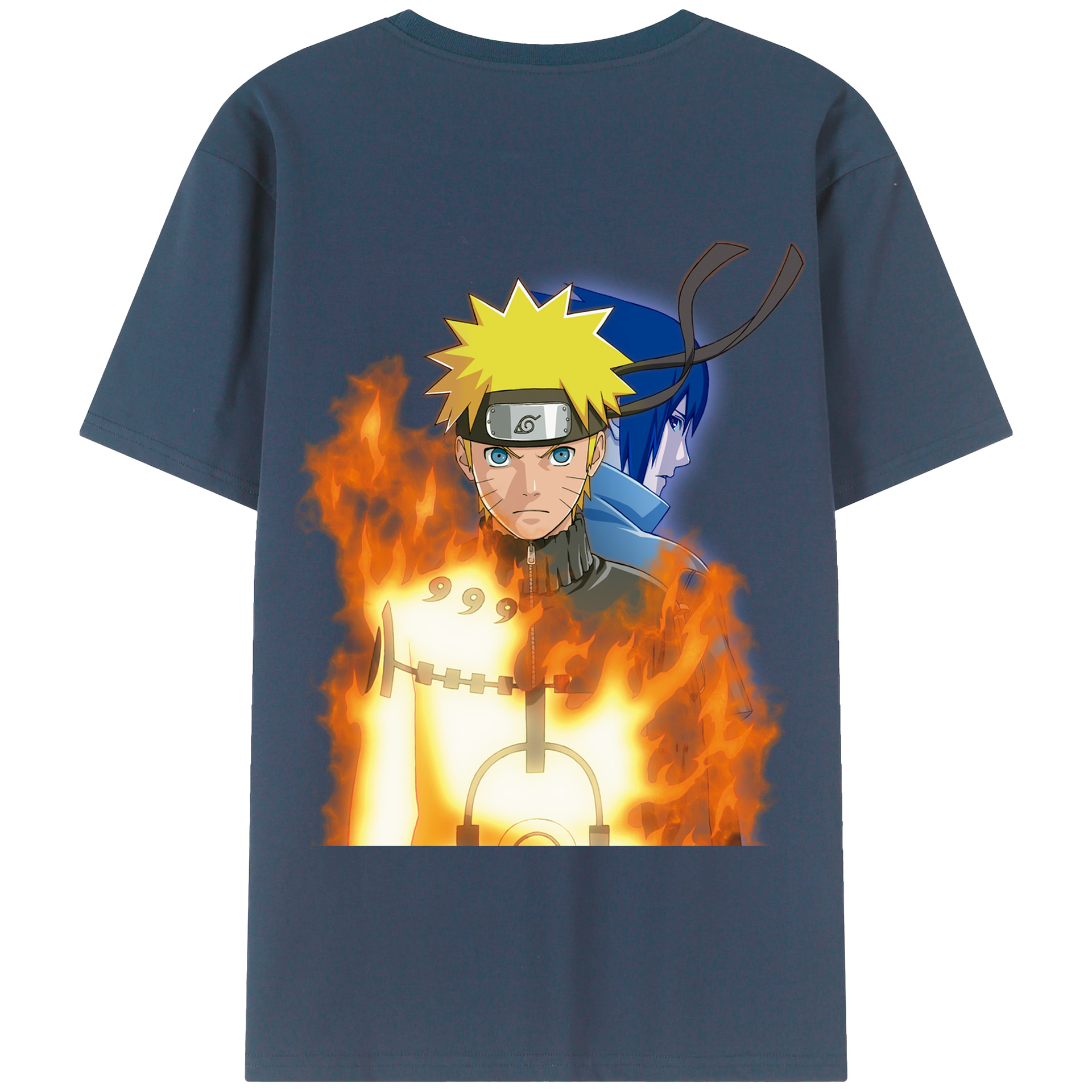 （画像用） NARUTO -ナルト- うずまき ナルト Uzumaki Naruto 綿100％半袖Tシャツ（背面プリント）
