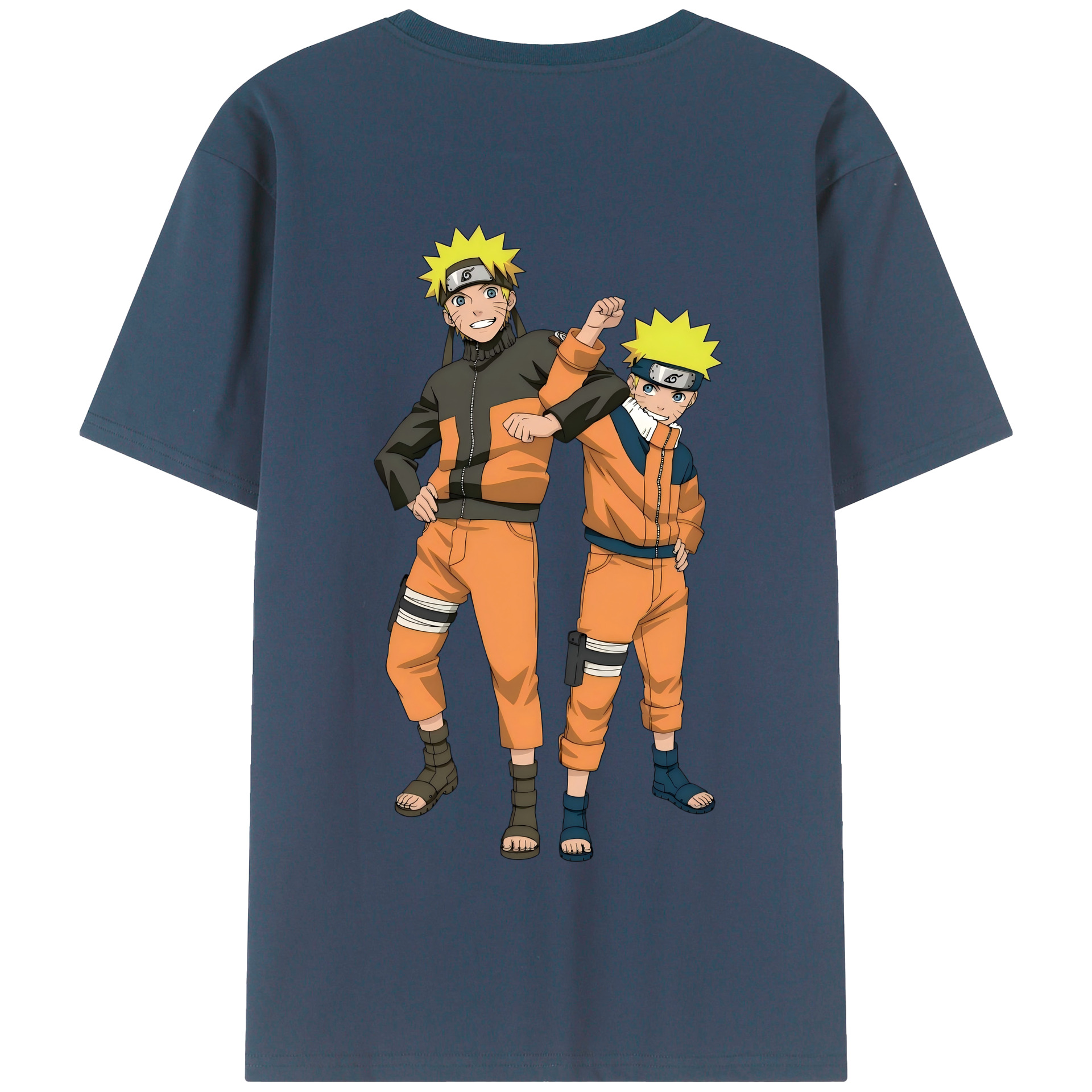 （画像用） NARUTO -ナルト- うずまき ナルト Uzumaki Naruto 綿100％半袖Tシャツ（背面プリント）