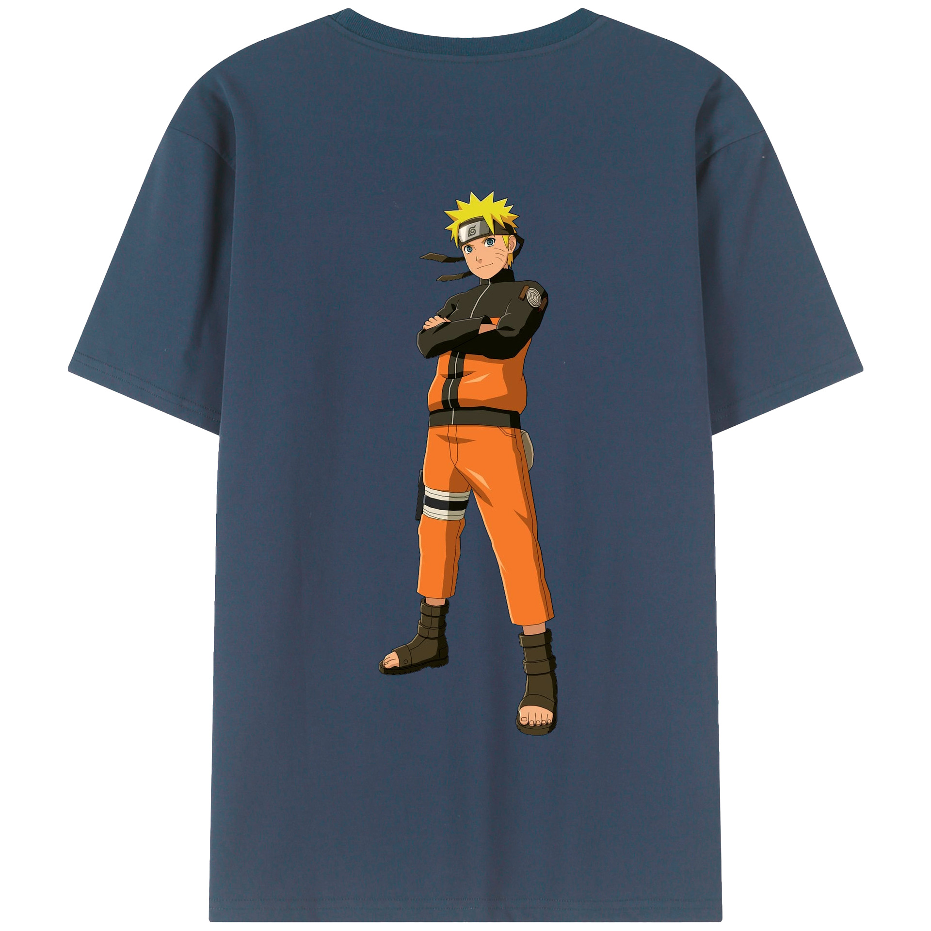 （画像用） NARUTO -ナルト- うずまき ナルト Uzumaki Naruto 綿100％半袖Tシャツ（背面プリント）