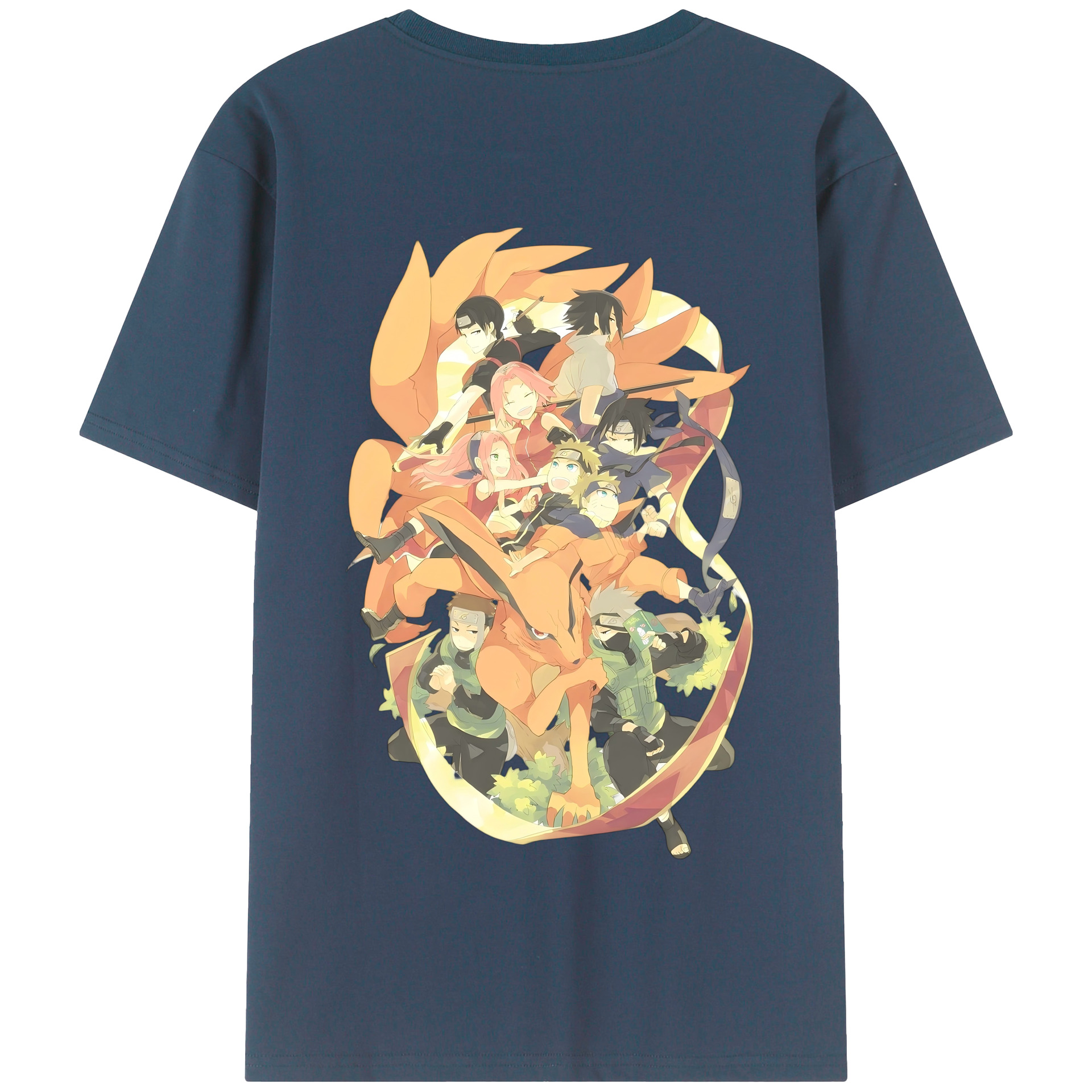 （画像用） NARUTO -ナルト- うずまき ナルト Uzumaki Naruto 綿100％半袖Tシャツ（背面プリント）