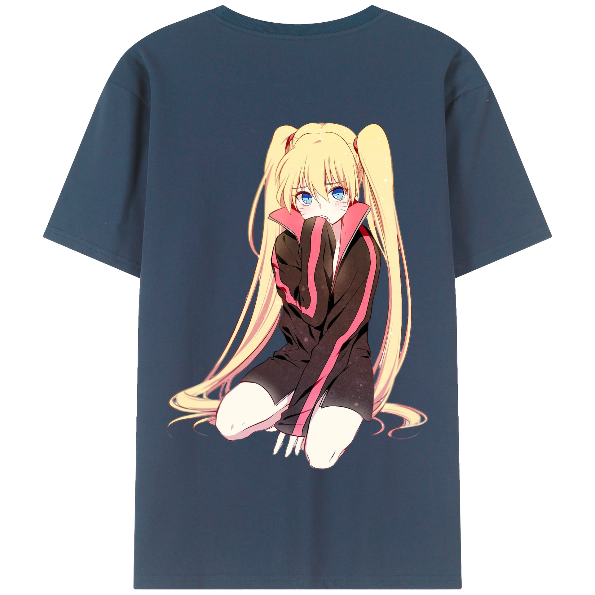 （画像用） NARUTO -ナルト- うずまき ナルト Uzumaki Naruto 綿100％半袖Tシャツ（背面プリント）