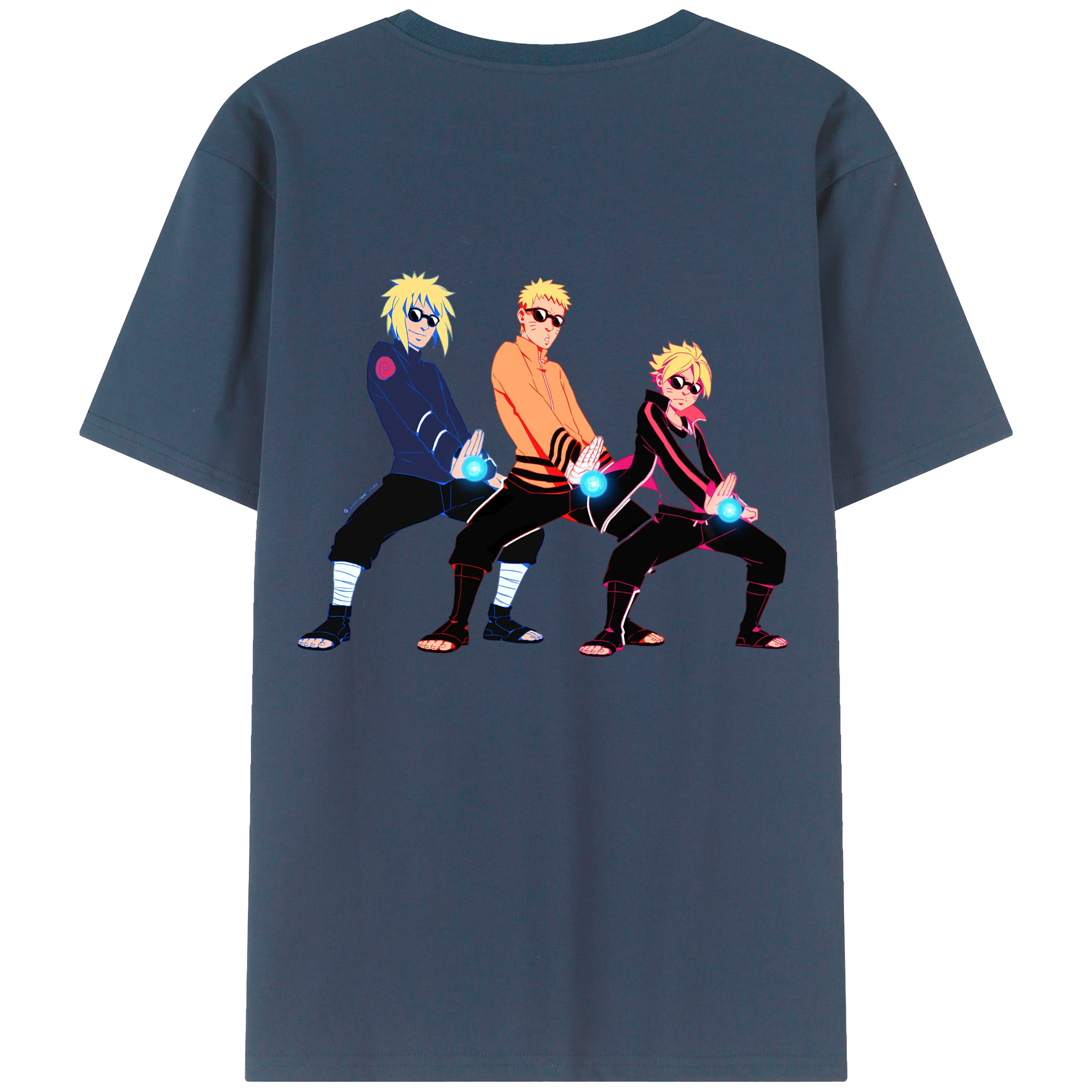 （画像用） NARUTO -ナルト- うずまき ナルト Uzumaki Naruto 綿100％半袖Tシャツ（背面プリント）
