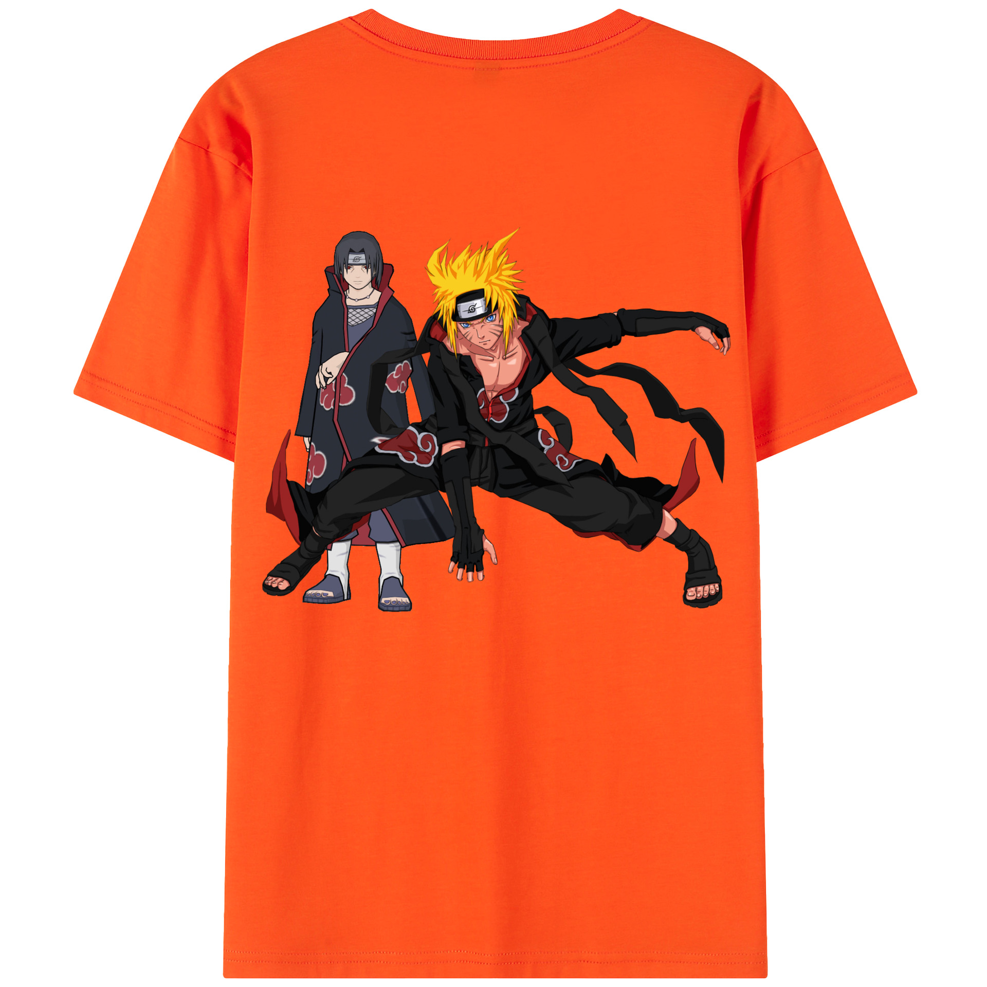 （画像用） NARUTO -ナルト- うずまき ナルト Uzumaki Naruto 綿100％半袖Tシャツ（背面プリント）