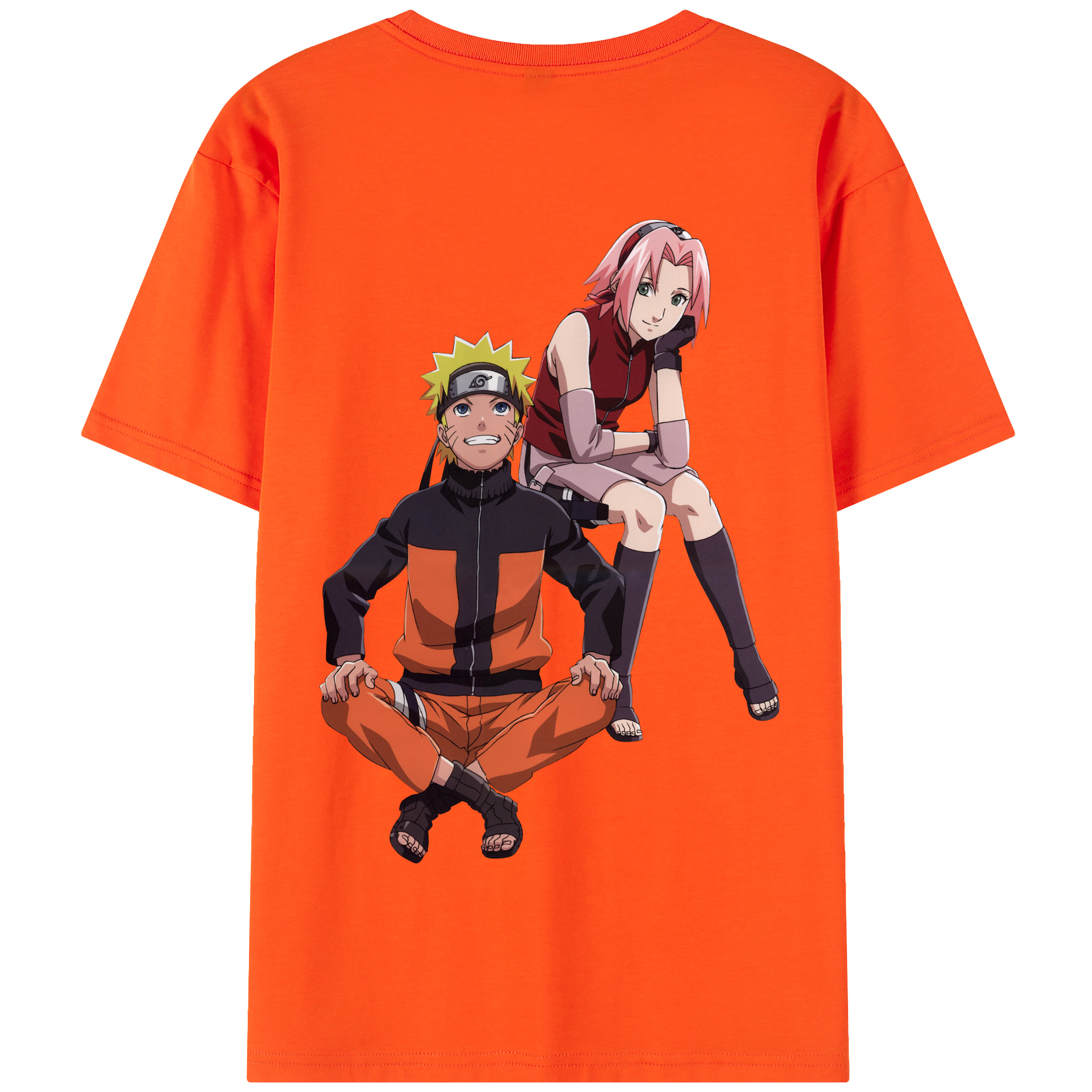 （画像用） NARUTO -ナルト- うずまき ナルト Uzumaki Naruto 綿100％半袖Tシャツ（背面プリント）