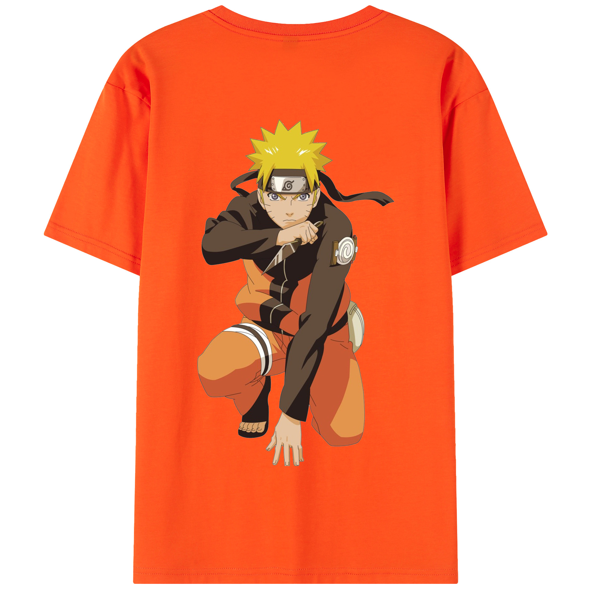 （画像用） NARUTO -ナルト- うずまき ナルト Uzumaki Naruto 綿100％半袖Tシャツ（背面プリント）