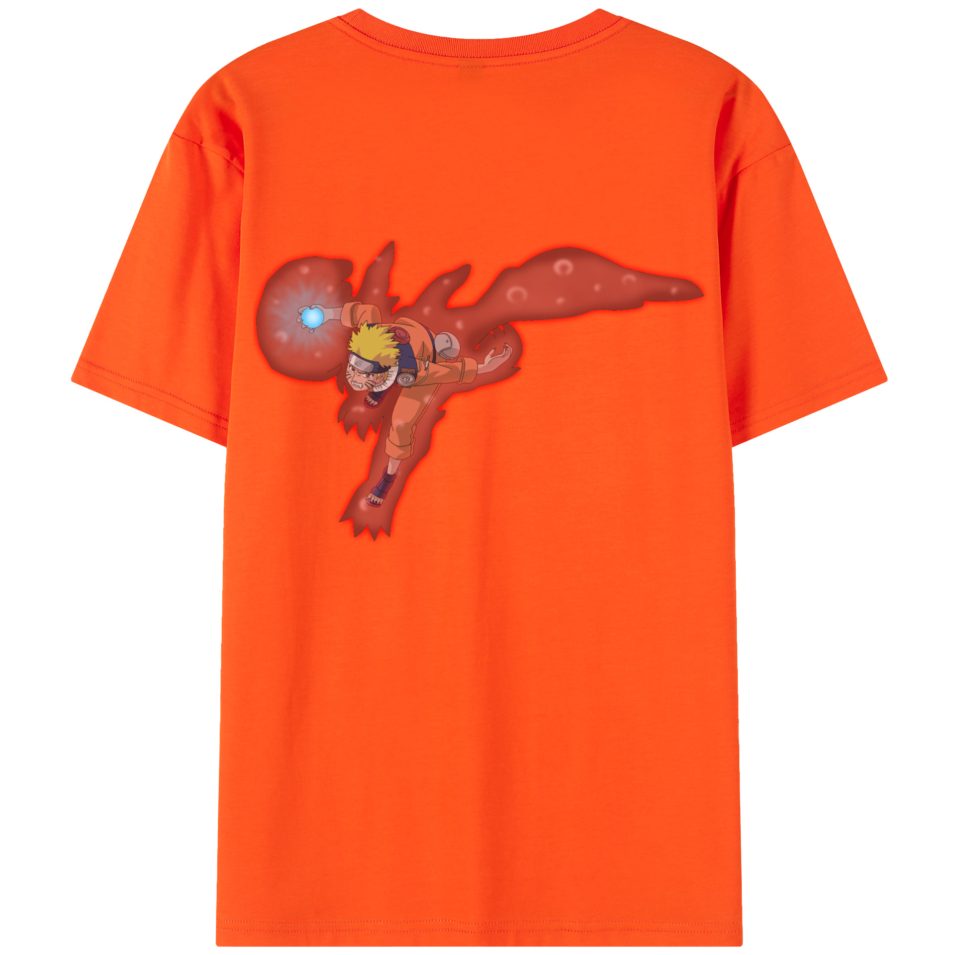 （画像用） NARUTO -ナルト- うずまき ナルト Uzumaki Naruto 綿100％半袖Tシャツ（背面プリント）