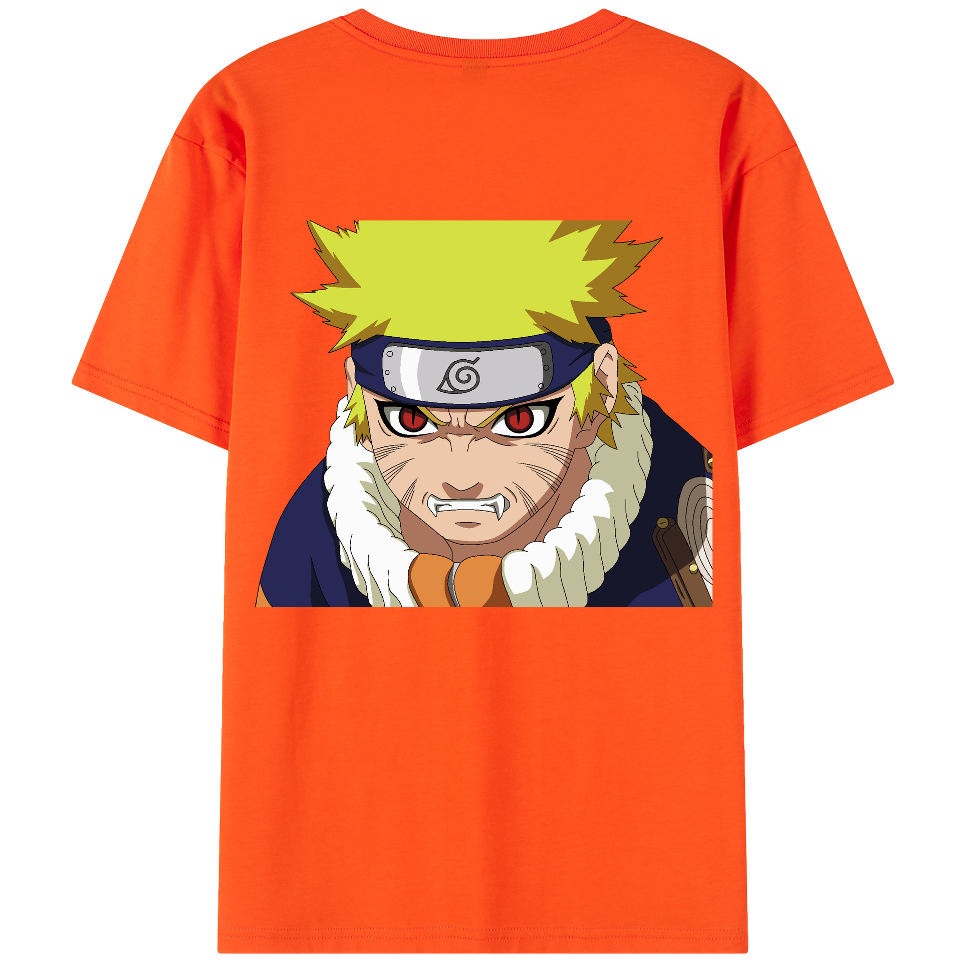 （画像用） NARUTO -ナルト- うずまき ナルト Uzumaki Naruto 綿100％半袖Tシャツ（背面プリント）