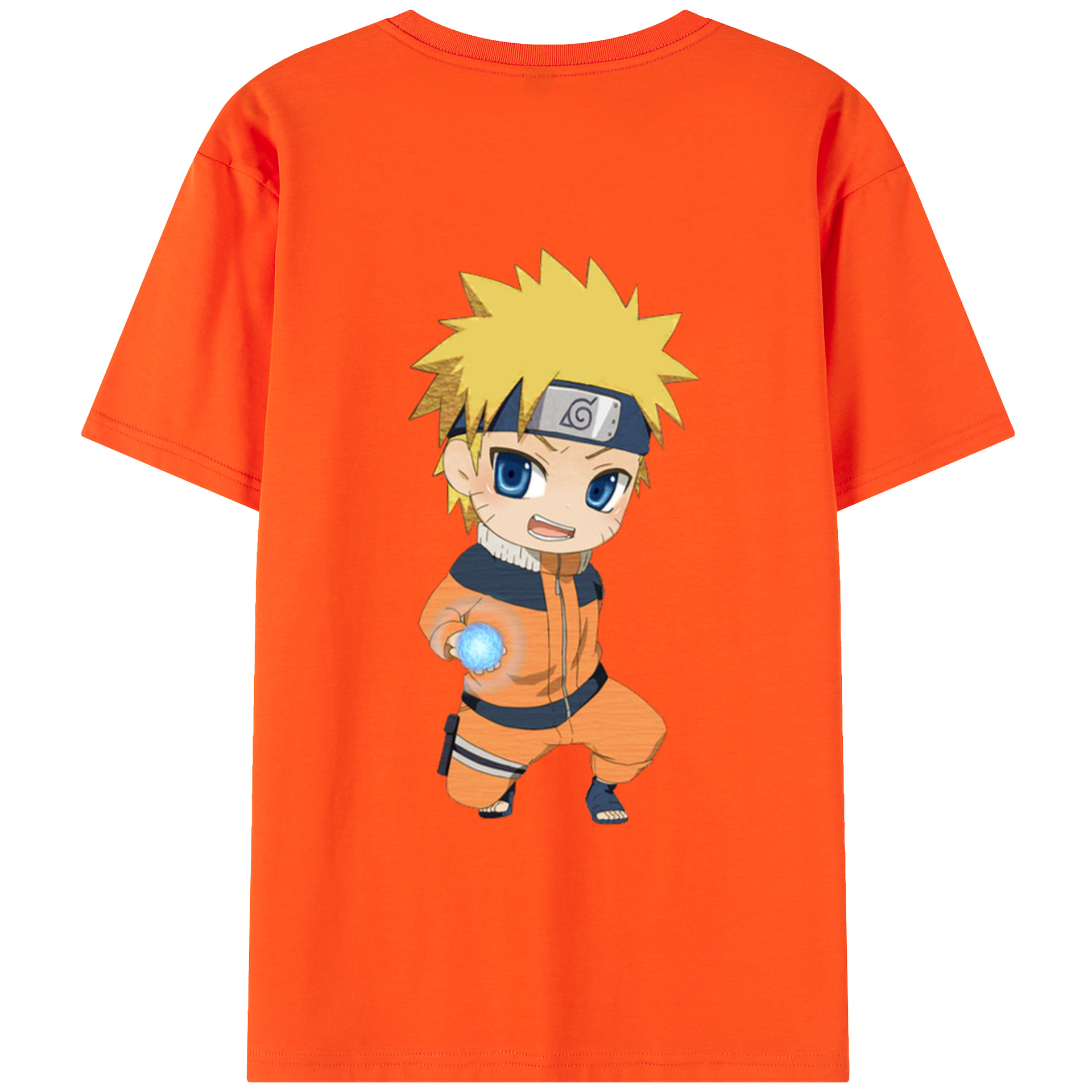 （画像用） NARUTO -ナルト- うずまき ナルト Uzumaki Naruto 綿100％半袖Tシャツ（背面プリント）