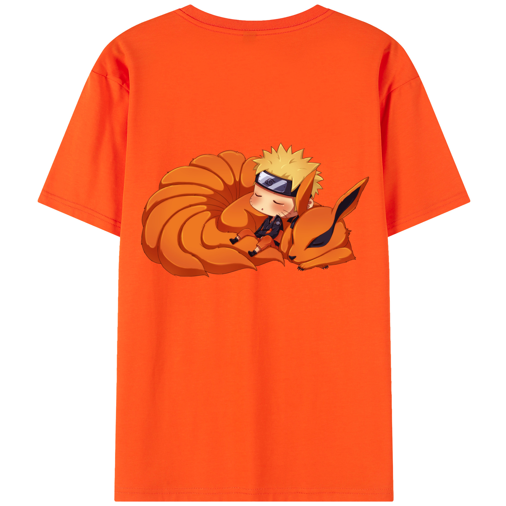 （画像用） NARUTO -ナルト- うずまき ナルト Uzumaki Naruto 綿100％半袖Tシャツ（背面プリント）