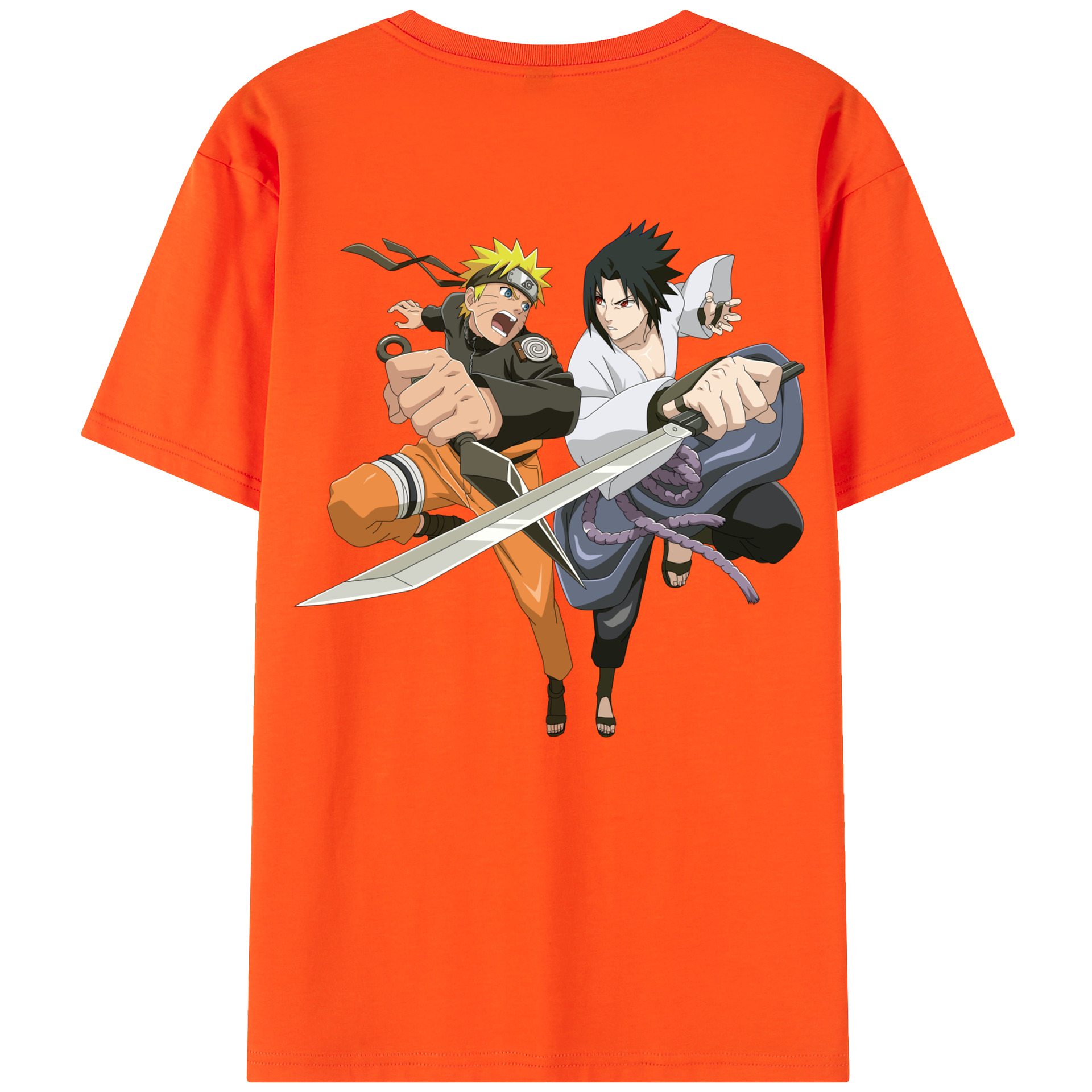 （画像用） NARUTO -ナルト- うずまき ナルト Uzumaki Naruto 綿100％半袖Tシャツ（背面プリント）