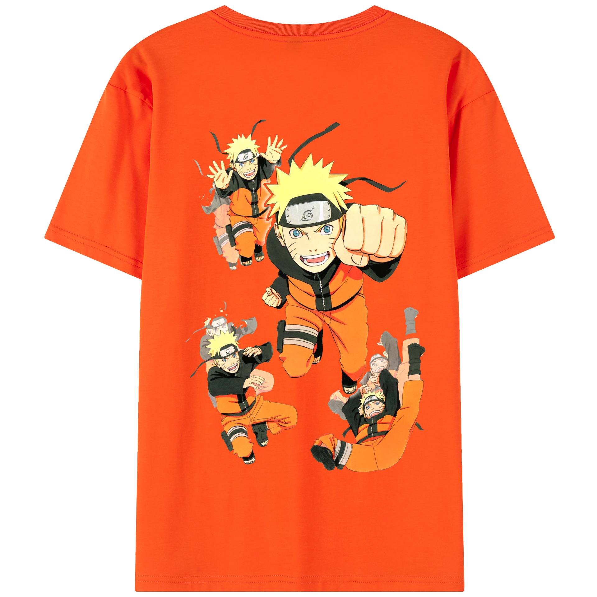 （画像用） NARUTO -ナルト- うずまき ナルト Uzumaki Naruto 綿100％半袖Tシャツ（背面プリント）