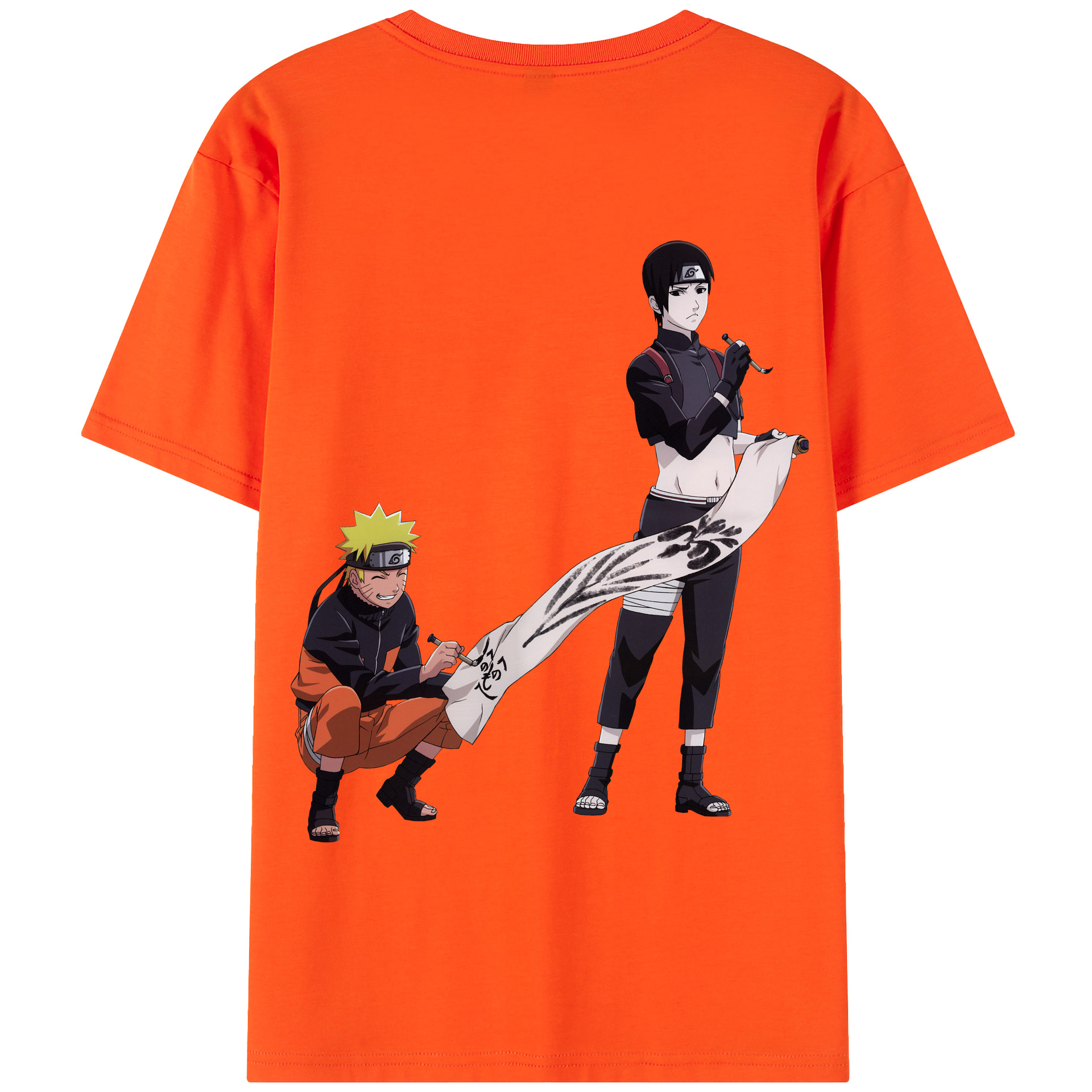 （画像用） NARUTO -ナルト- うずまき ナルト Uzumaki Naruto 綿100％半袖Tシャツ（背面プリント）