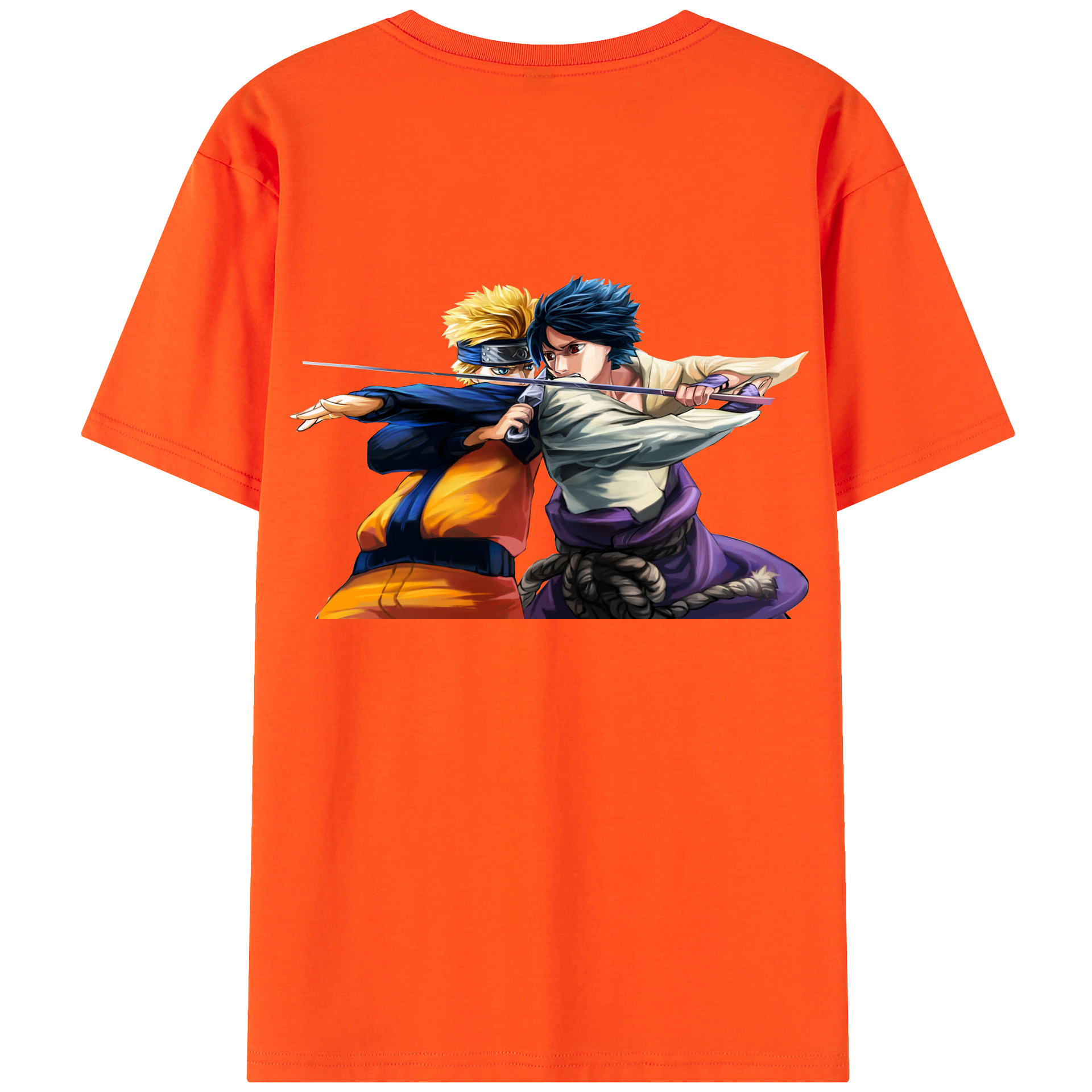 （画像用） NARUTO -ナルト- うずまき ナルト Uzumaki Naruto 綿100％半袖Tシャツ（背面プリント）