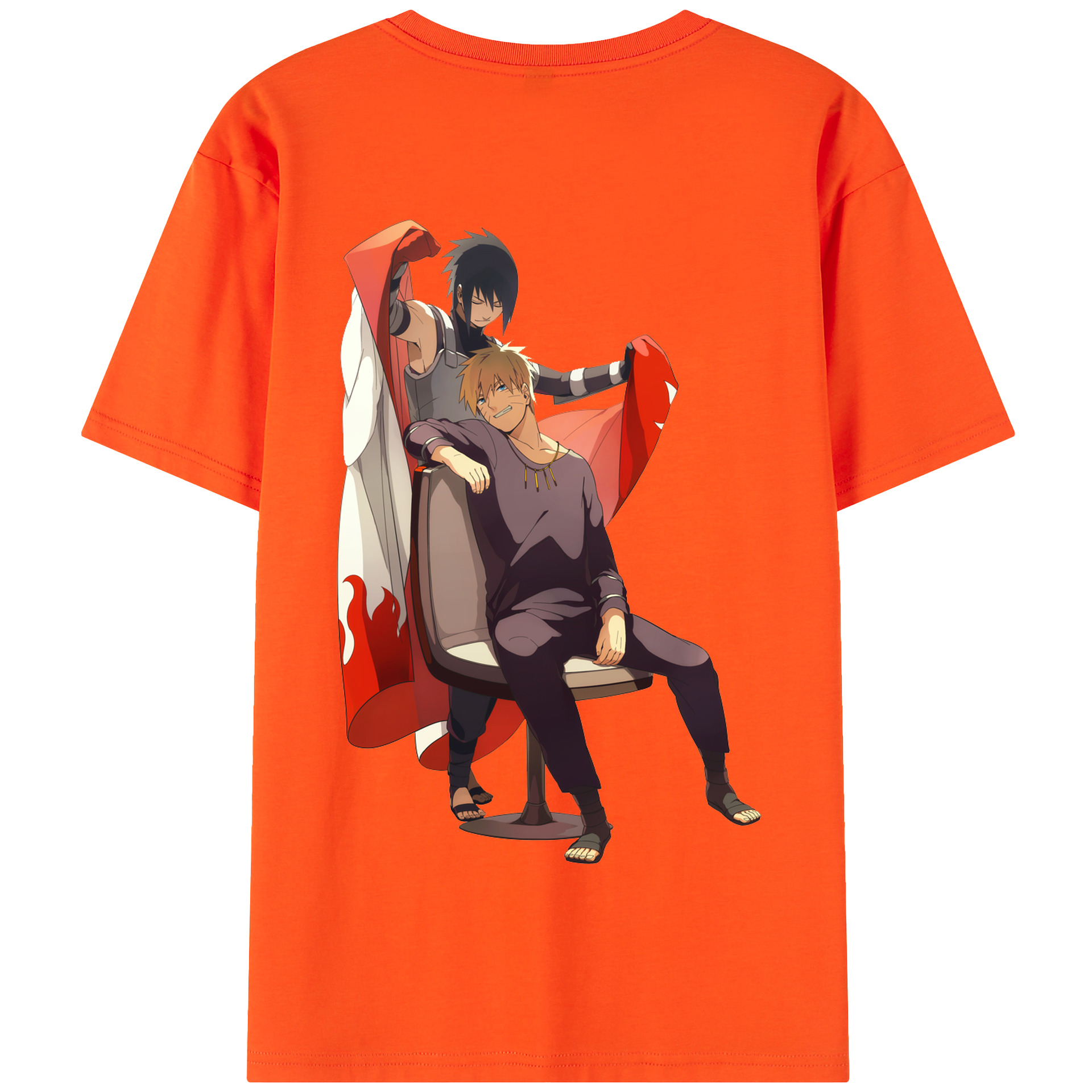 （画像用） NARUTO -ナルト- うずまき ナルト Uzumaki Naruto 綿100％半袖Tシャツ（背面プリント）