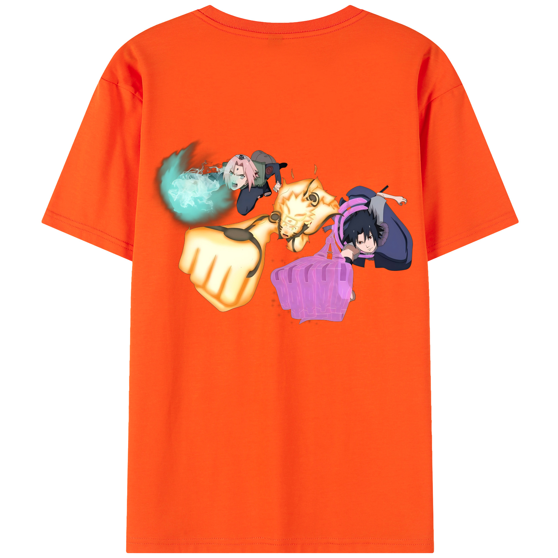 （画像用） NARUTO -ナルト- うずまき ナルト Uzumaki Naruto 綿100％半袖Tシャツ（背面プリント）