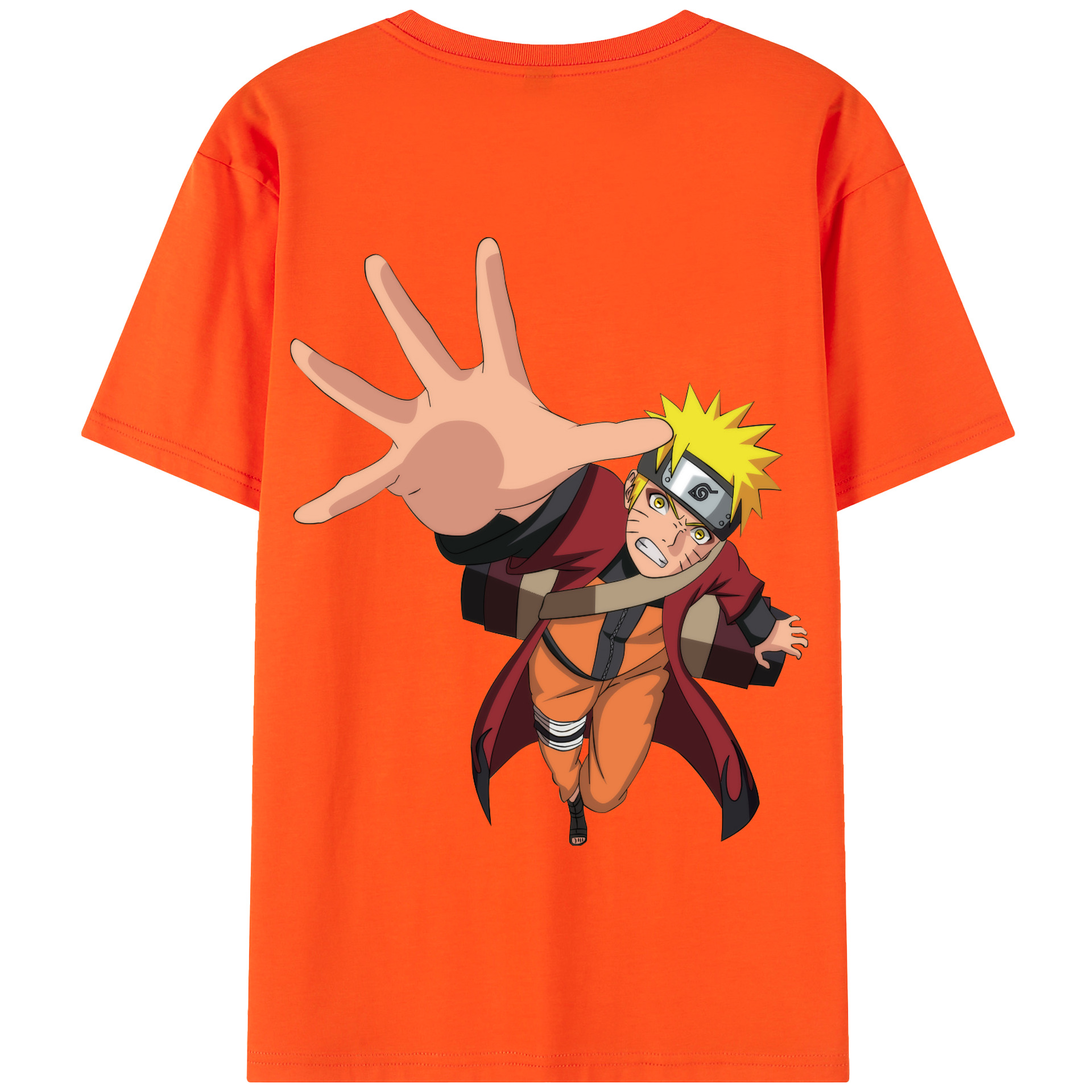 （画像用） NARUTO -ナルト- うずまき ナルト Uzumaki Naruto 綿100％半袖Tシャツ（背面プリント）