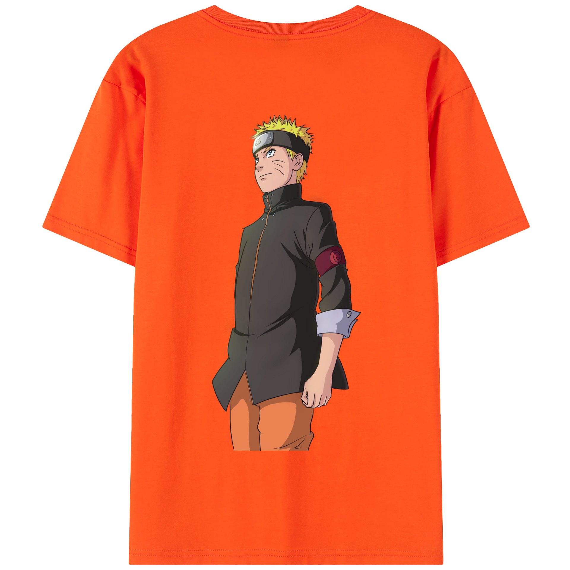 （画像用） NARUTO -ナルト- うずまき ナルト Uzumaki Naruto 綿100％半袖Tシャツ（背面プリント）