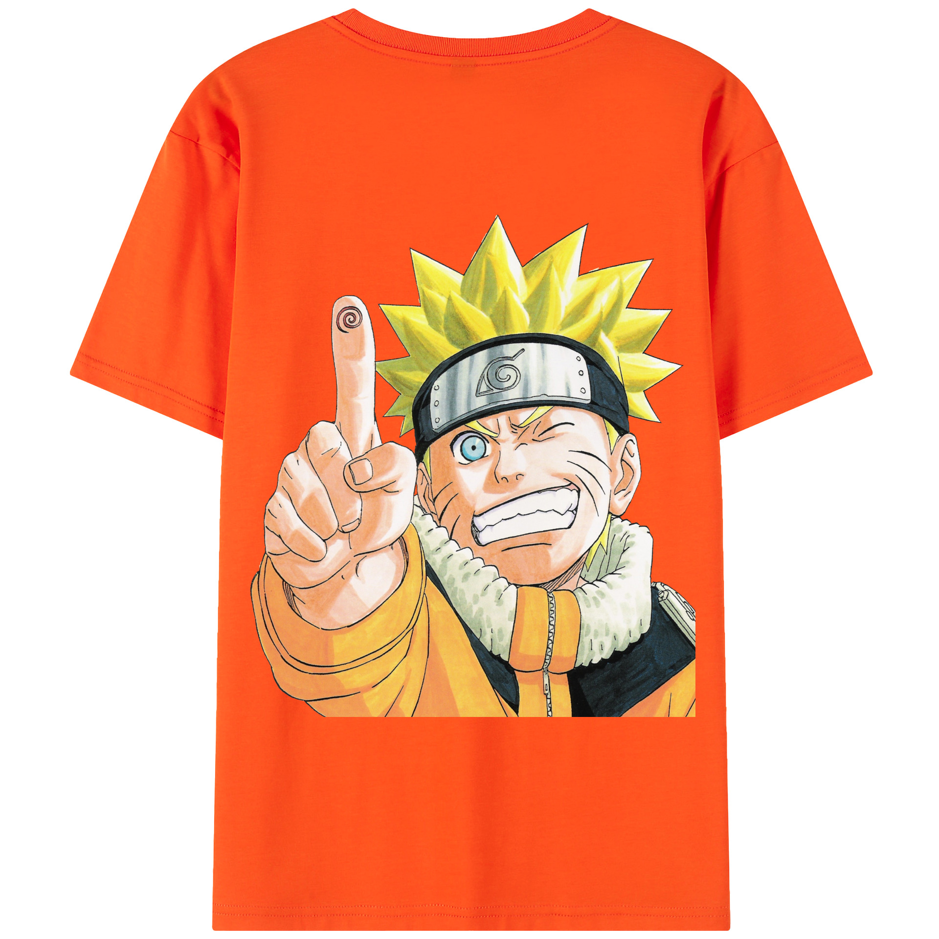 （画像用） NARUTO -ナルト- うずまき ナルト Uzumaki Naruto 綿100％半袖Tシャツ（背面プリント）