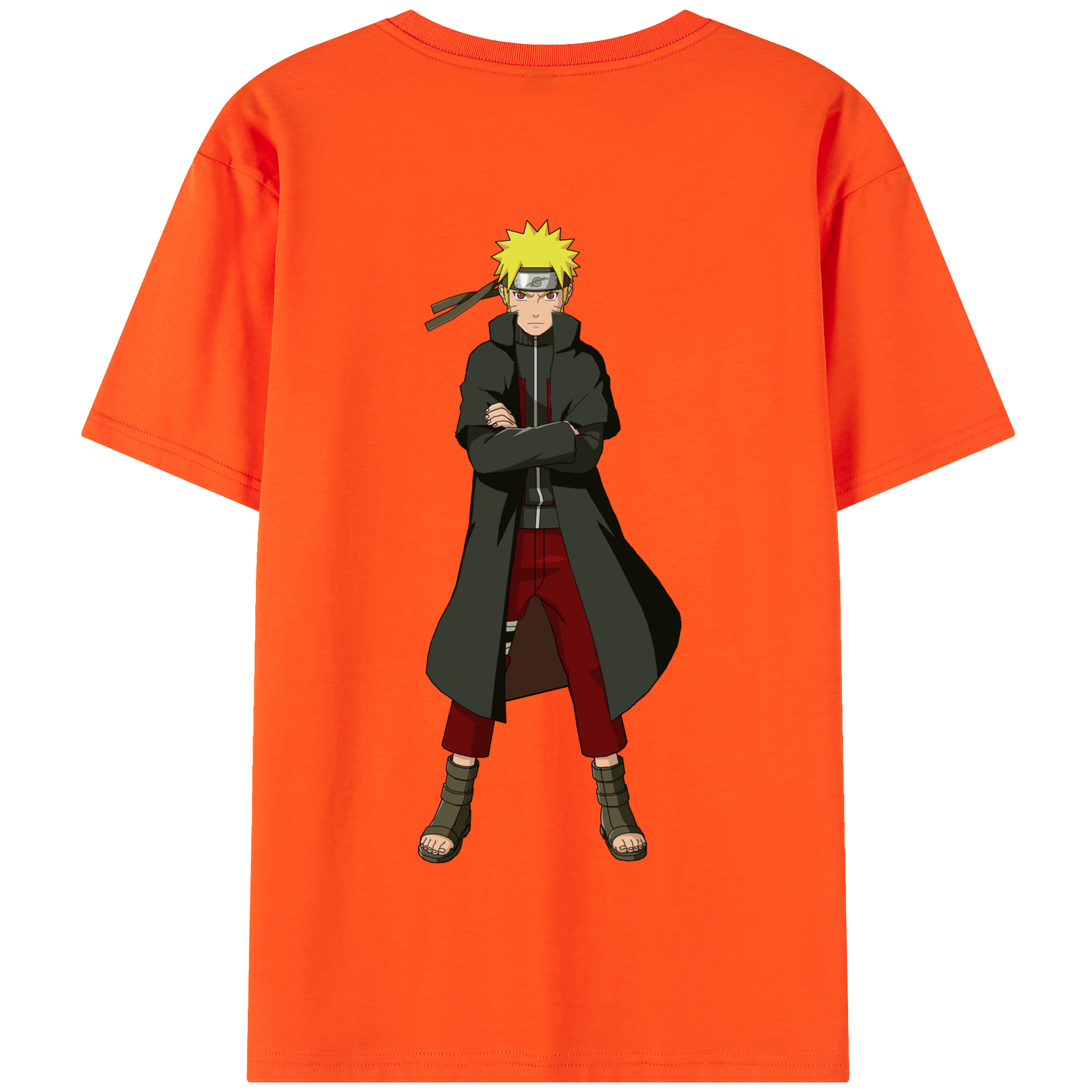 （画像用） NARUTO -ナルト- うずまき ナルト Uzumaki Naruto 綿100％半袖Tシャツ（背面プリント）
