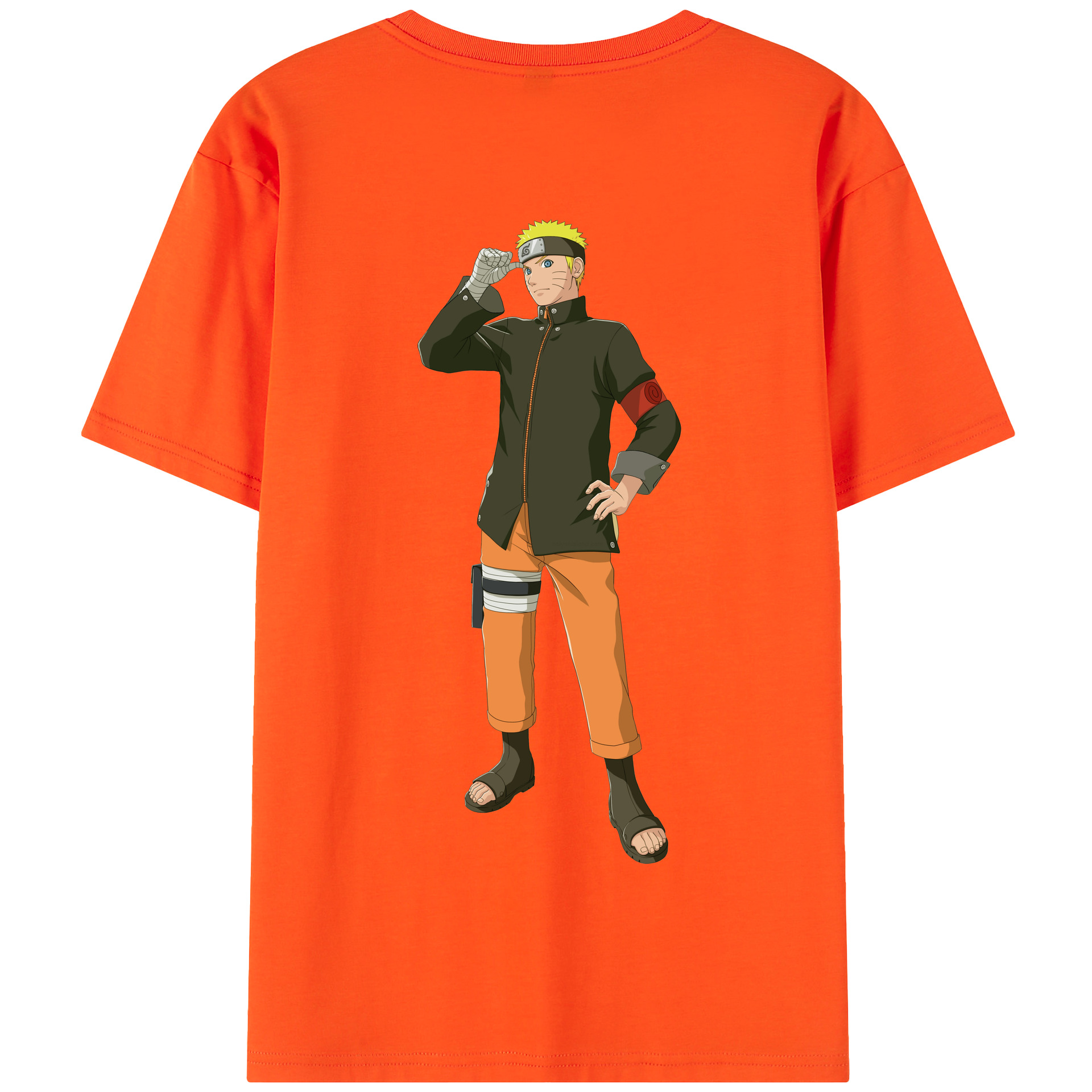（画像用） NARUTO -ナルト- うずまき ナルト Uzumaki Naruto 綿100％半袖Tシャツ（背面プリント）