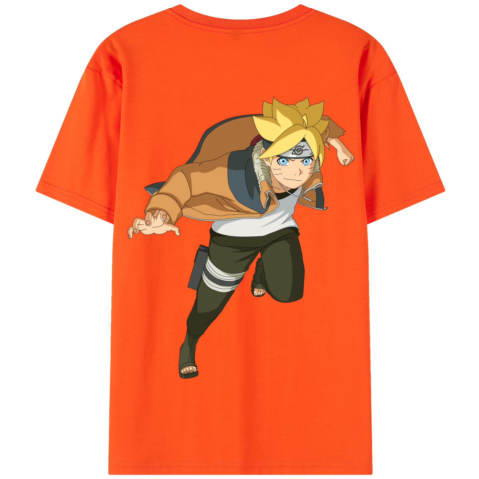 （画像用） NARUTO -ナルト- うずまき ナルト Uzumaki Naruto 綿100％半袖Tシャツ（背面プリント）