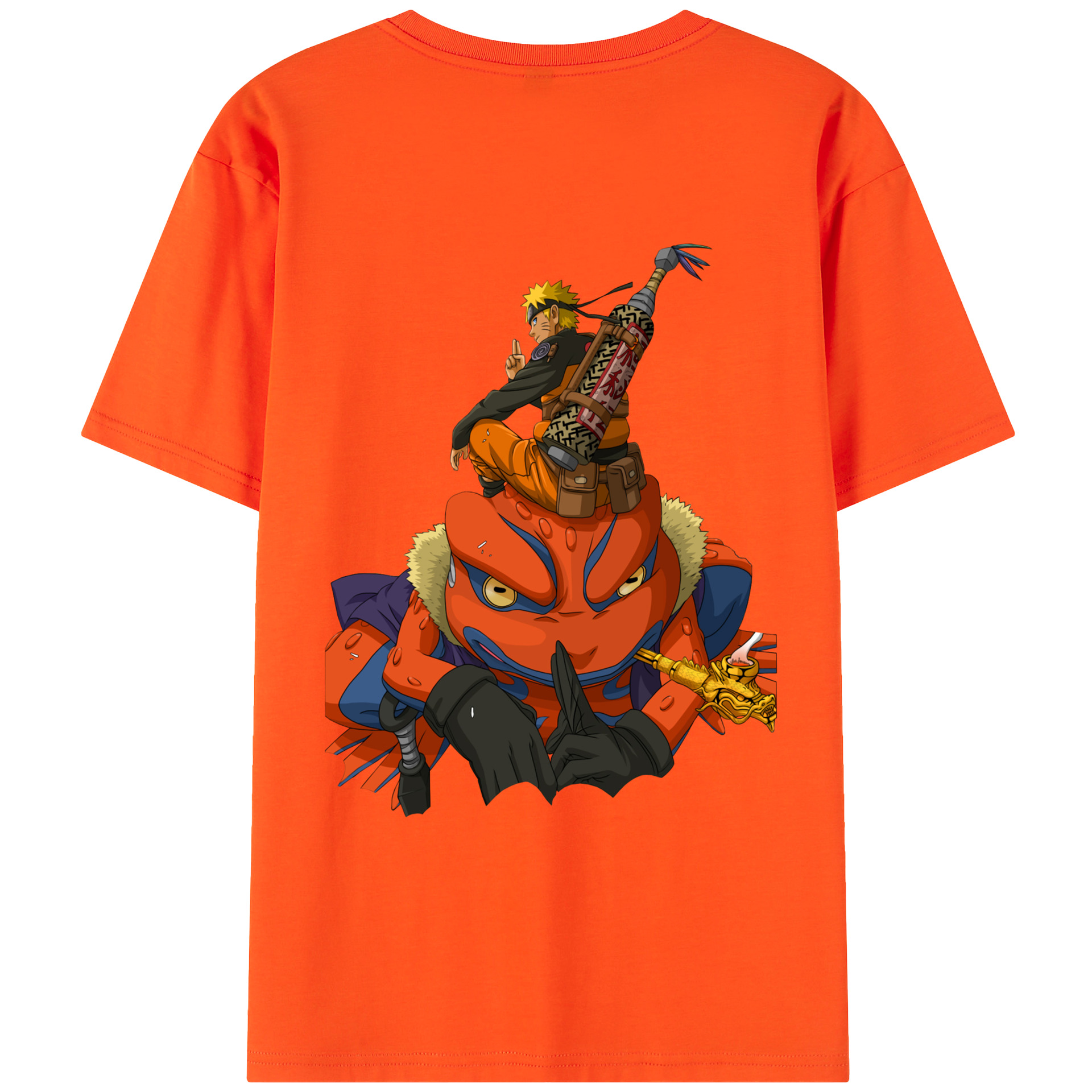（画像用） NARUTO -ナルト- うずまき ナルト Uzumaki Naruto 綿100％半袖Tシャツ（背面プリント）