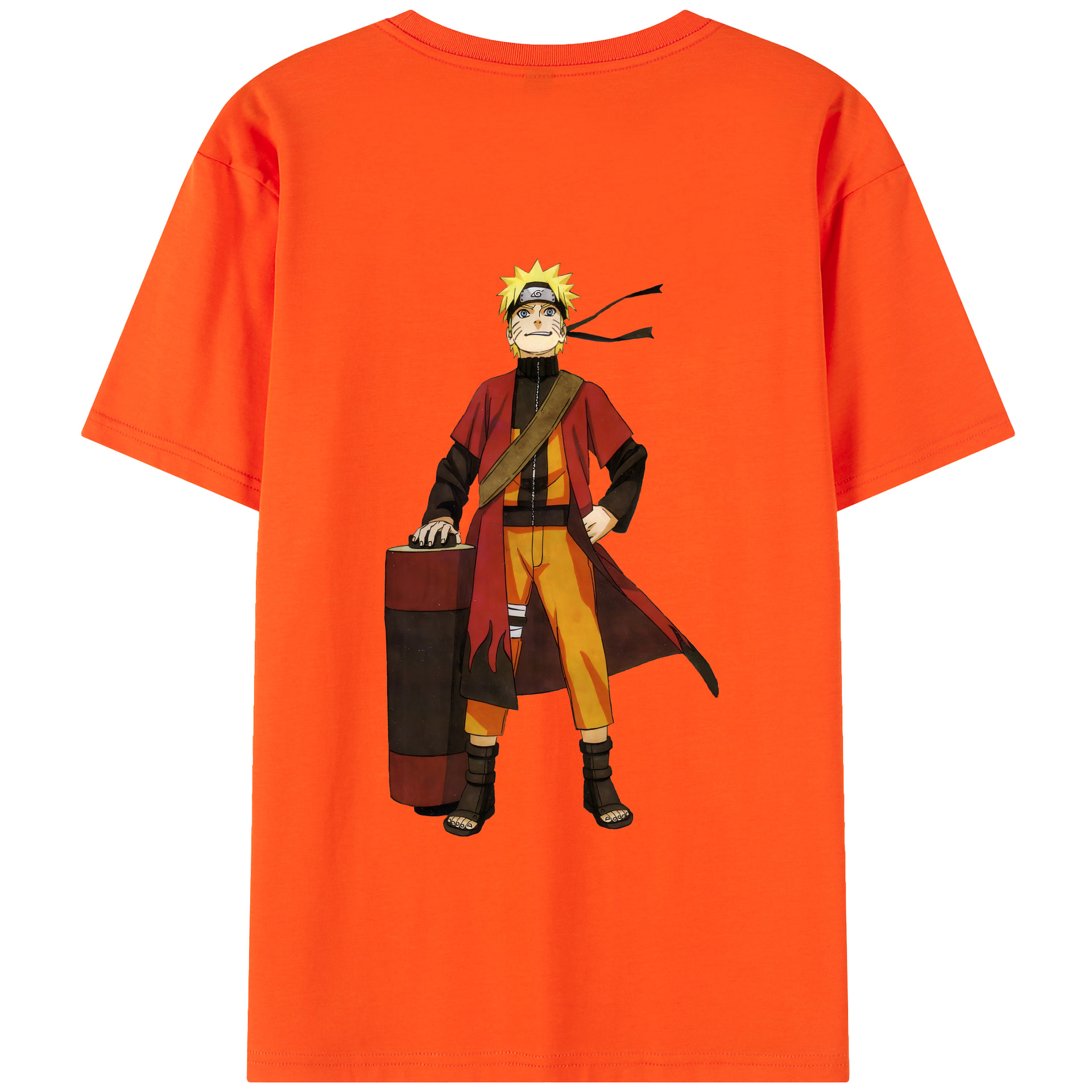 （画像用） NARUTO -ナルト- うずまき ナルト Uzumaki Naruto 綿100％半袖Tシャツ（背面プリント）