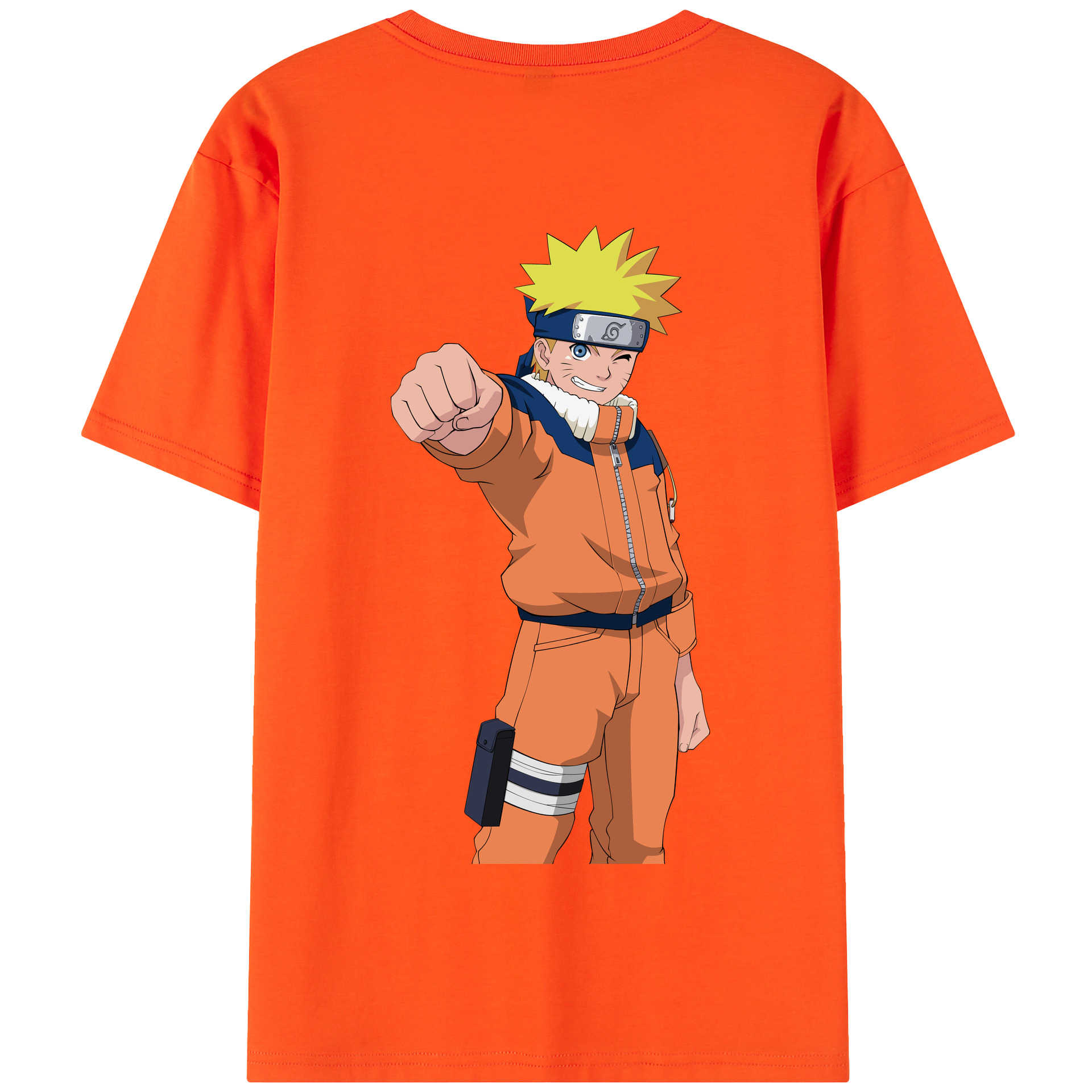 （画像用） NARUTO -ナルト- うずまき ナルト Uzumaki Naruto 綿100％半袖Tシャツ（背面プリント）