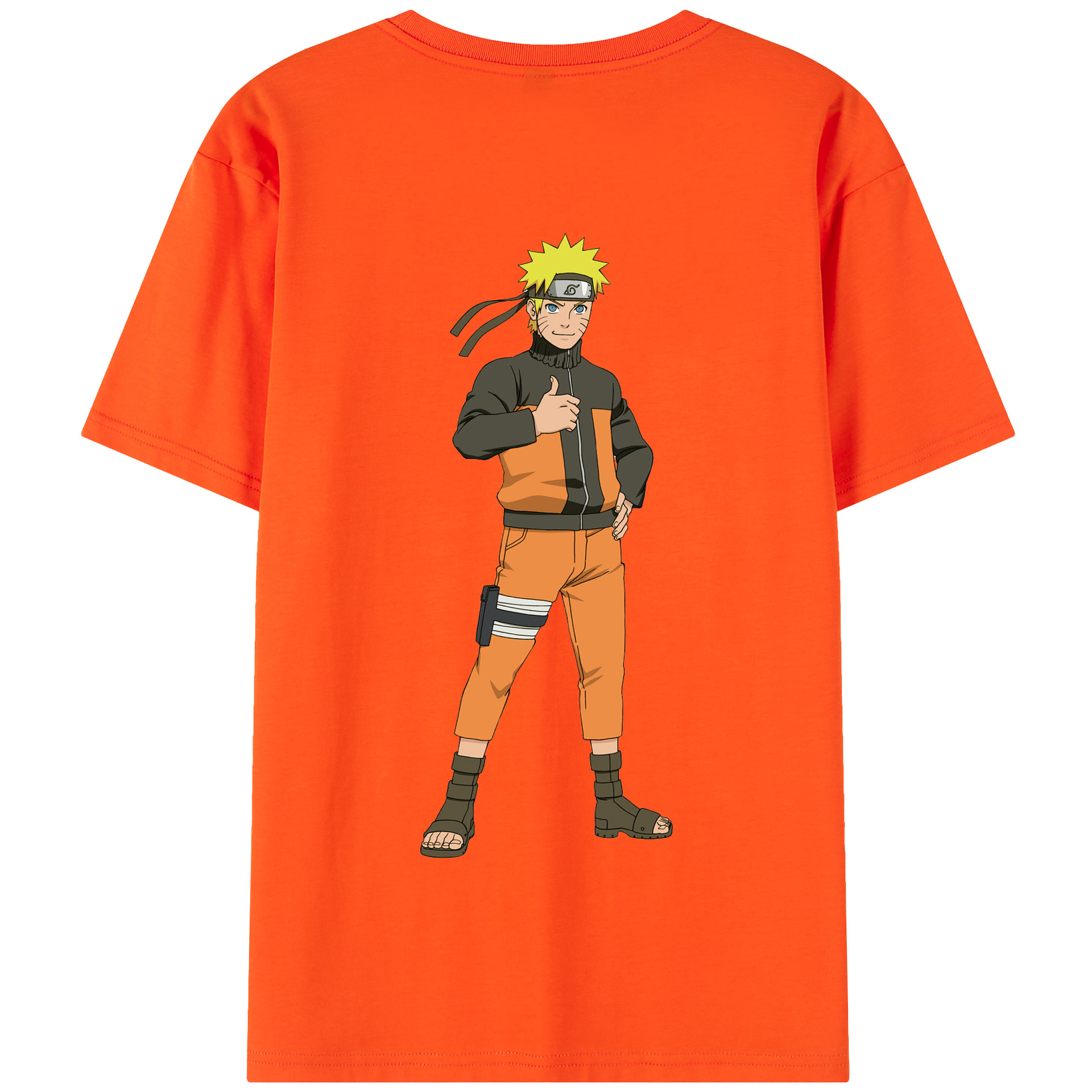 （画像用） NARUTO -ナルト- うずまき ナルト Uzumaki Naruto 綿100％半袖Tシャツ（背面プリント）