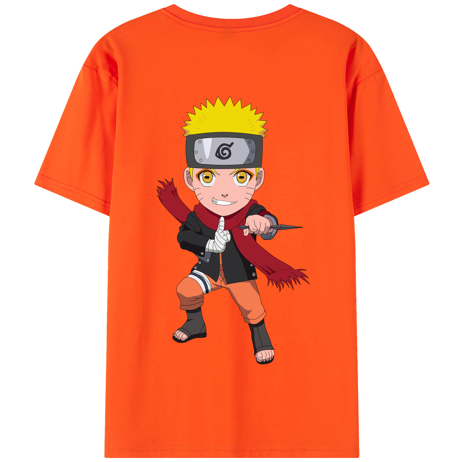 （画像用） NARUTO -ナルト- うずまき ナルト Uzumaki Naruto 綿100％半袖Tシャツ（背面プリント）