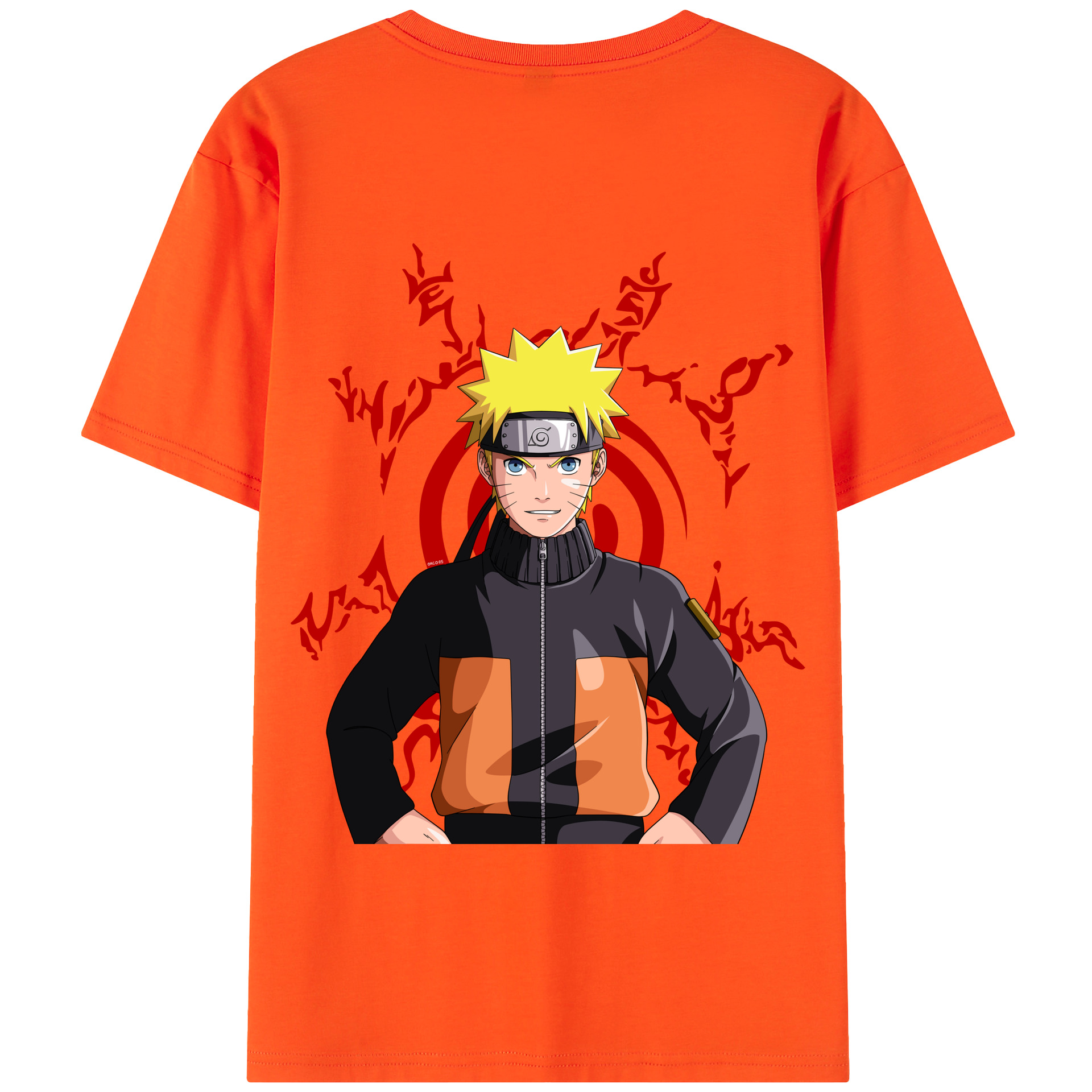（画像用） NARUTO -ナルト- うずまき ナルト Uzumaki Naruto 綿100％半袖Tシャツ（背面プリント）