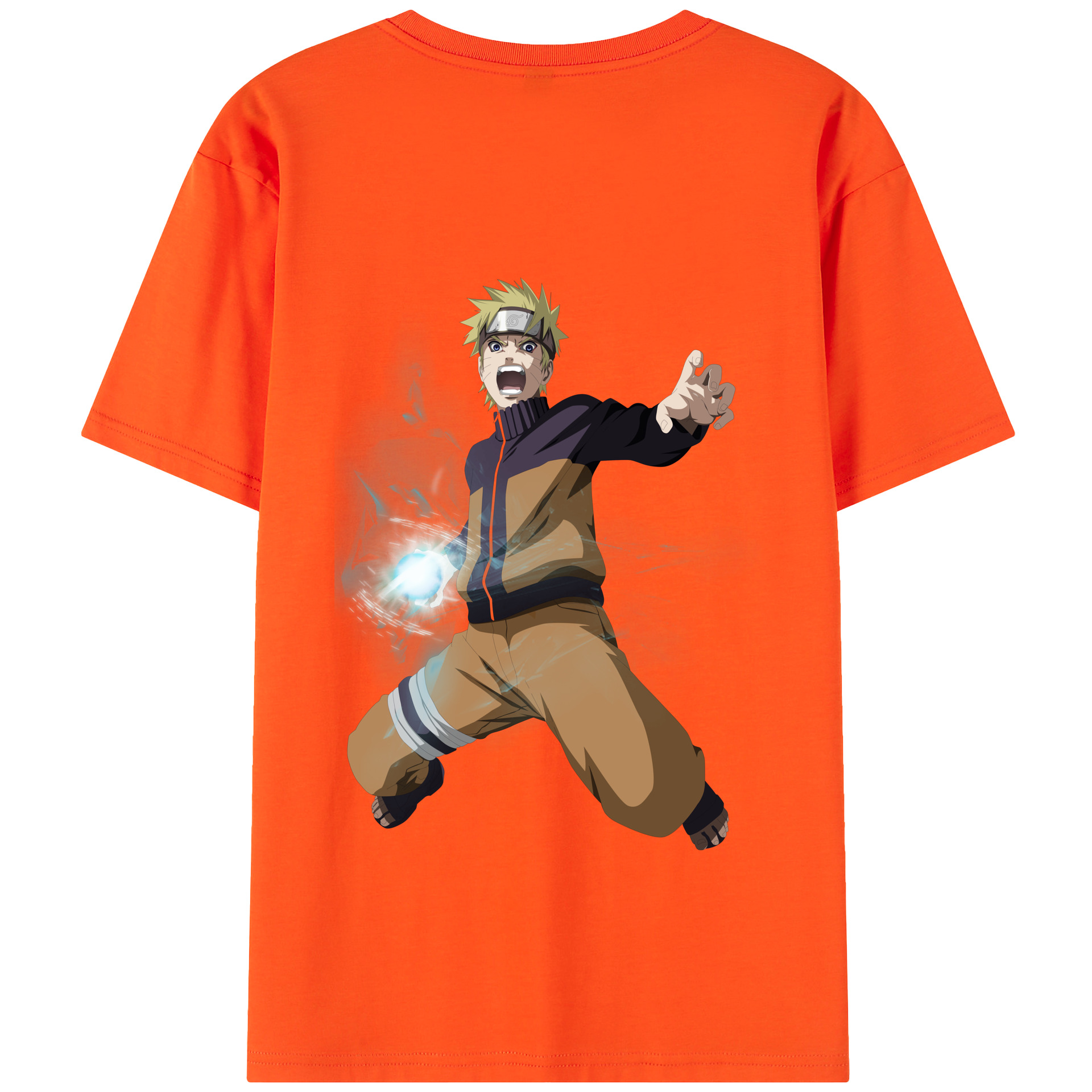 （画像用） NARUTO -ナルト- うずまき ナルト Uzumaki Naruto 綿100％半袖Tシャツ（背面プリント）