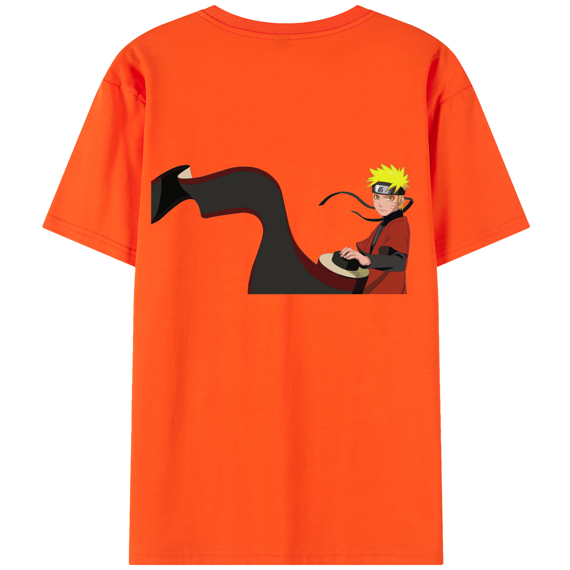 （画像用） NARUTO -ナルト- うずまき ナルト Uzumaki Naruto 綿100％半袖Tシャツ（背面プリント）