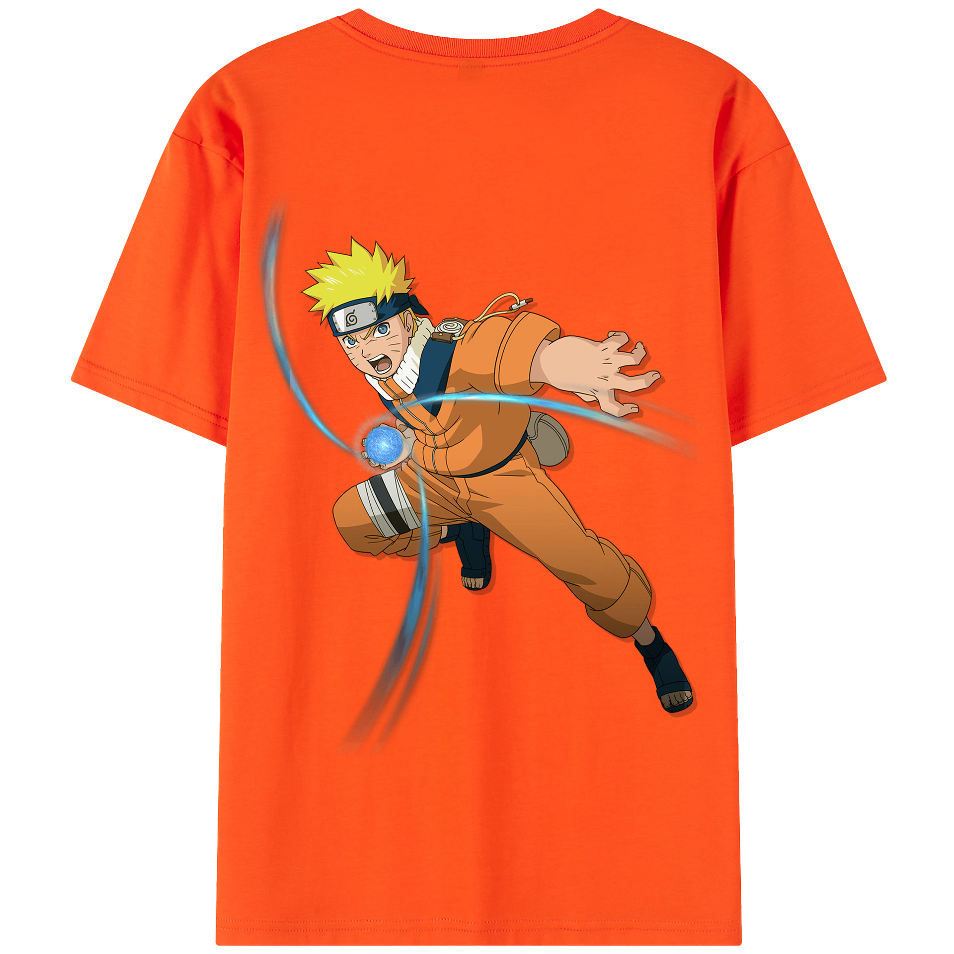（画像用） NARUTO -ナルト- うずまき ナルト Uzumaki Naruto 綿100％半袖Tシャツ（背面プリント）