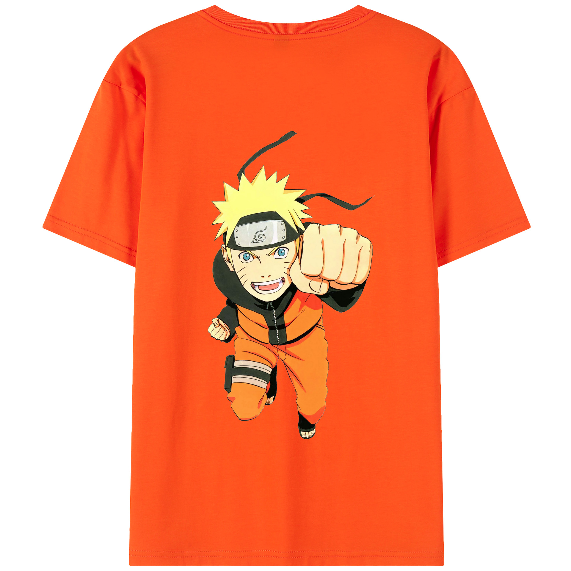 （画像用） NARUTO -ナルト- うずまき ナルト Uzumaki Naruto 綿100％半袖Tシャツ（背面プリント）